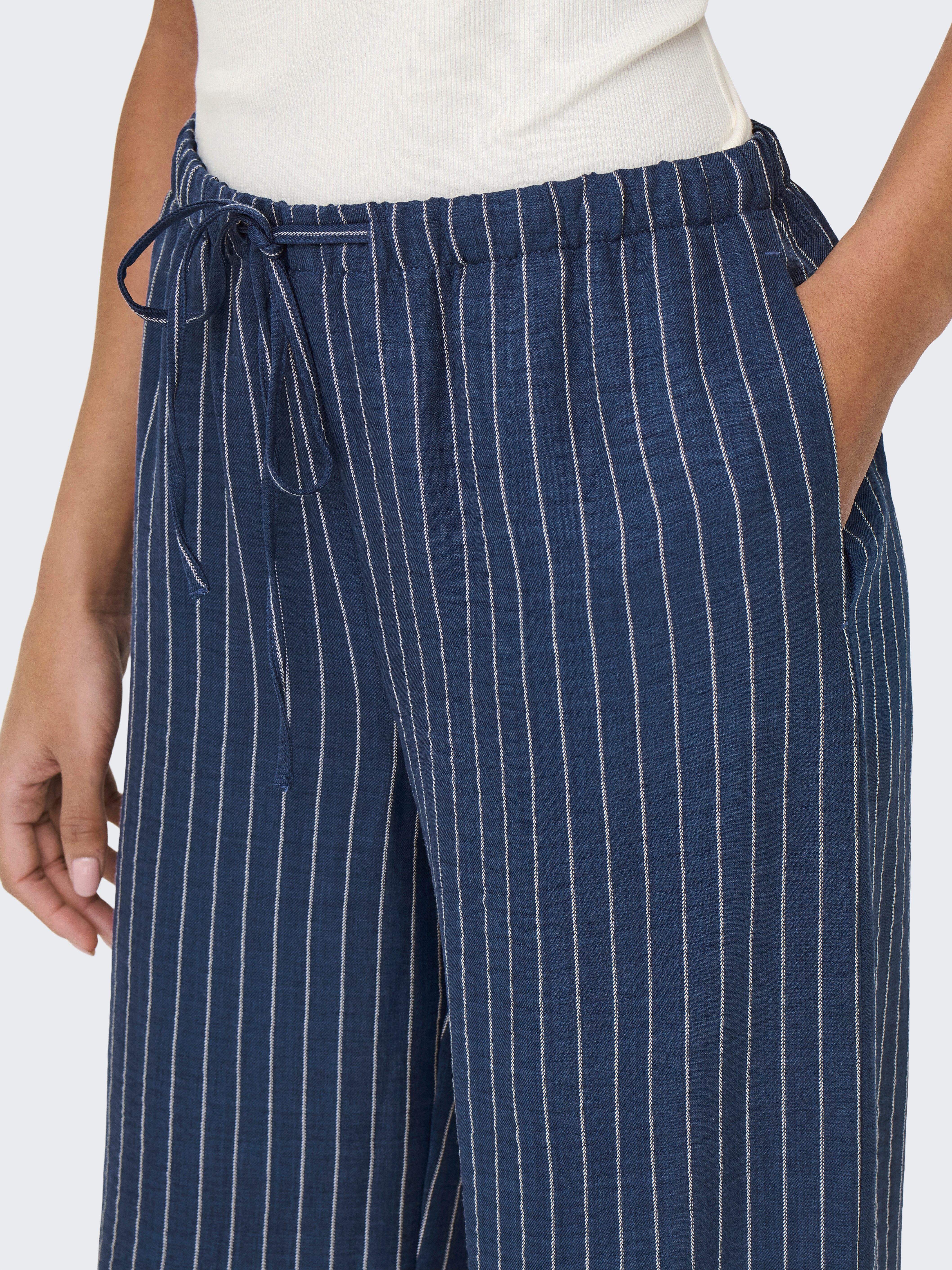 JDY Schlupfhose JDYPOWER MW WIDE PANT WVN NOOS Materialmix, regular fit