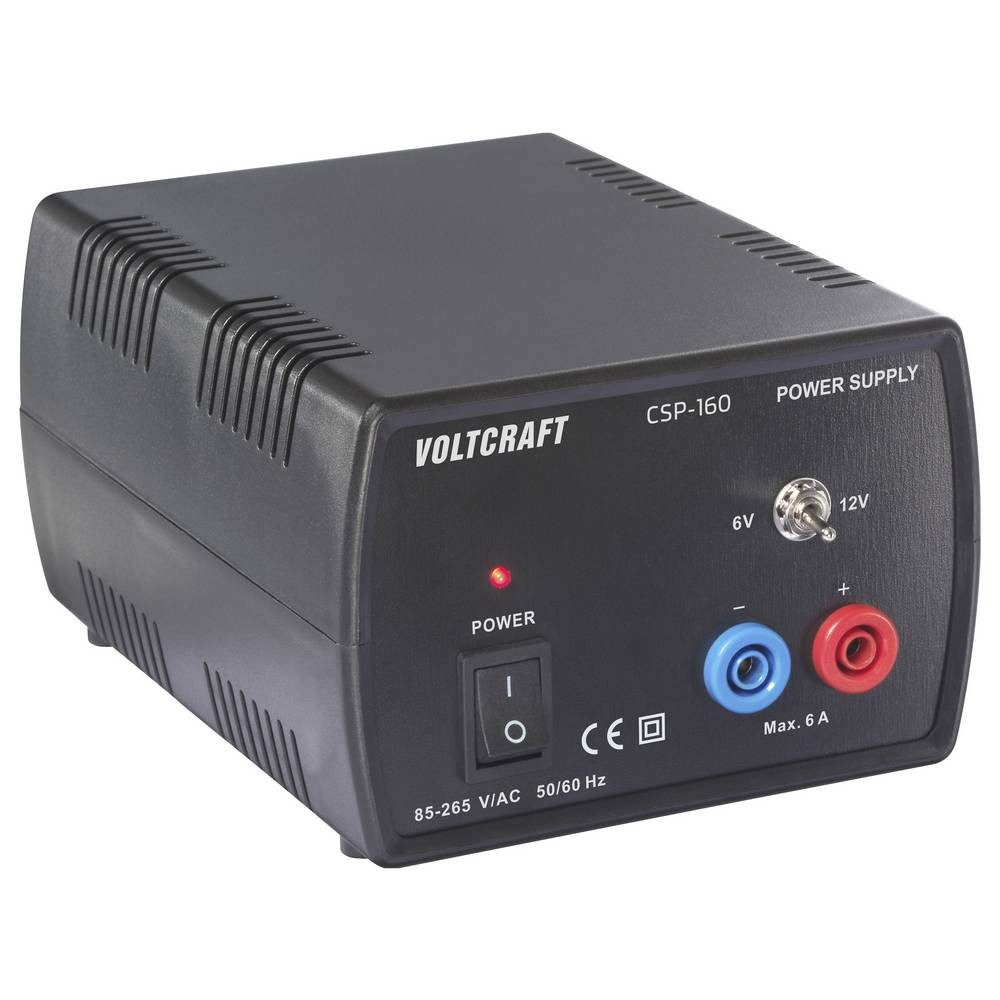 VOLTCRAFT CSP-160 Labornetzgerät Gleichspannung schaltbar 6 V/DC, 12 V/DC 6 A Labor-Netzteil