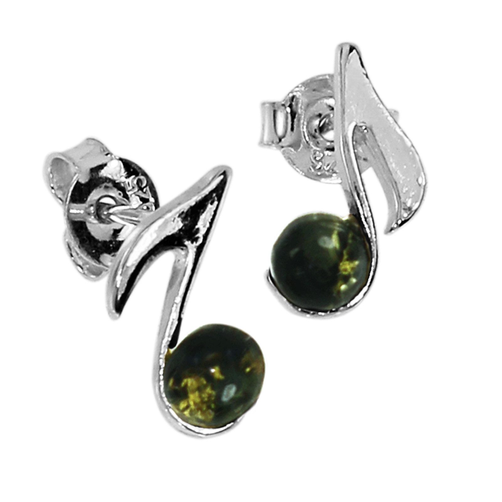 Paar Ohrstecker Ostsee-Schmuck Ohrstecker Note grün Ohrstecker Note grün