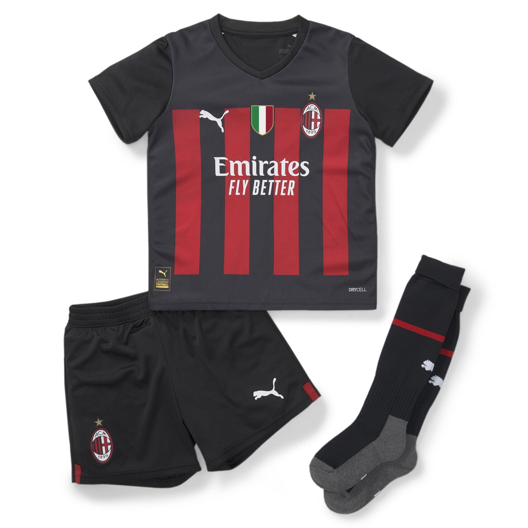 Milan PUMA Trainingsanzug mit Home Mini-Kit Scudetto A.C. Jugendliche 22/23