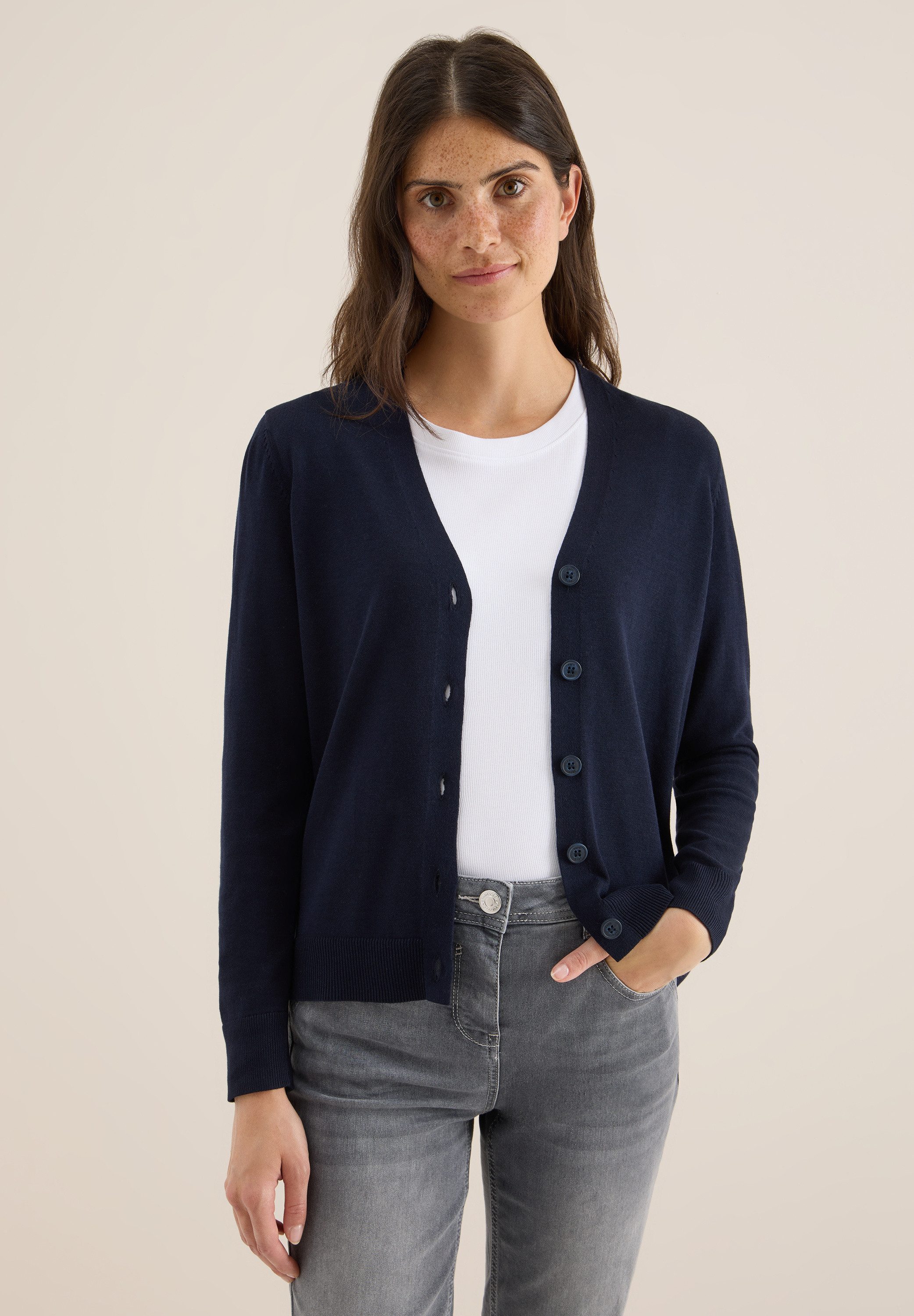 CECIL Cardigan aus Baumwolle mit Stretchanteil