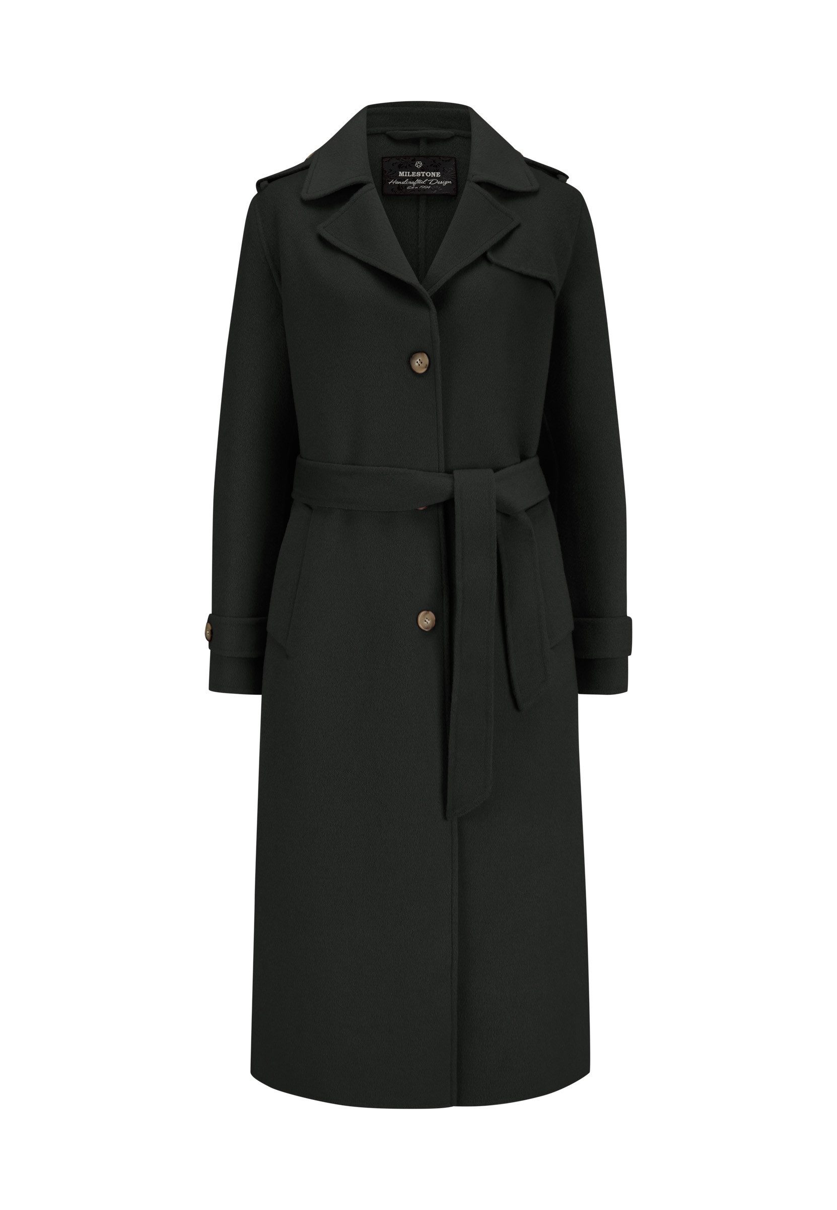 Milestone Trenchcoat MSCosmic Damen Mantel Jacke lang mit Schulterklappen günstig online kaufen