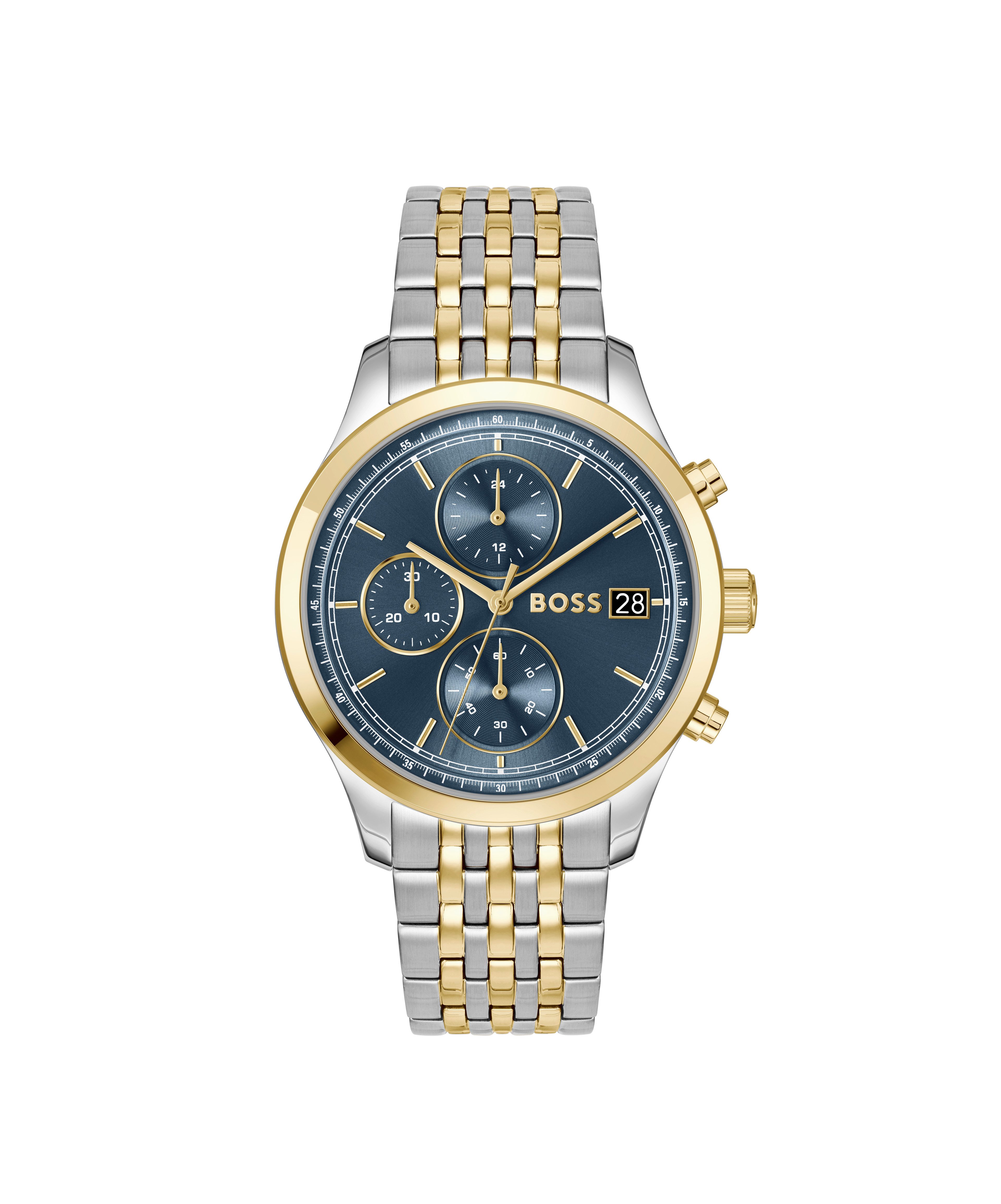 BOSS STRATUS 1514329, Quarzuhr, Armbanduhr, Herrenuhr, Edelstahlarmband, analog, Tag