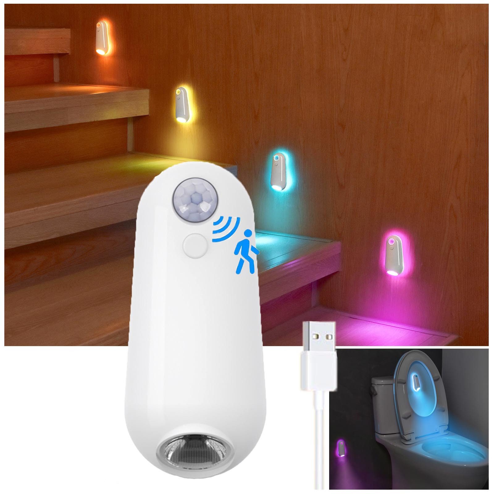 Jibenhome Nachtlicht Toilette Licht RGB WC-Nachtlicht Bewegungssensor USB T günstig online kaufen