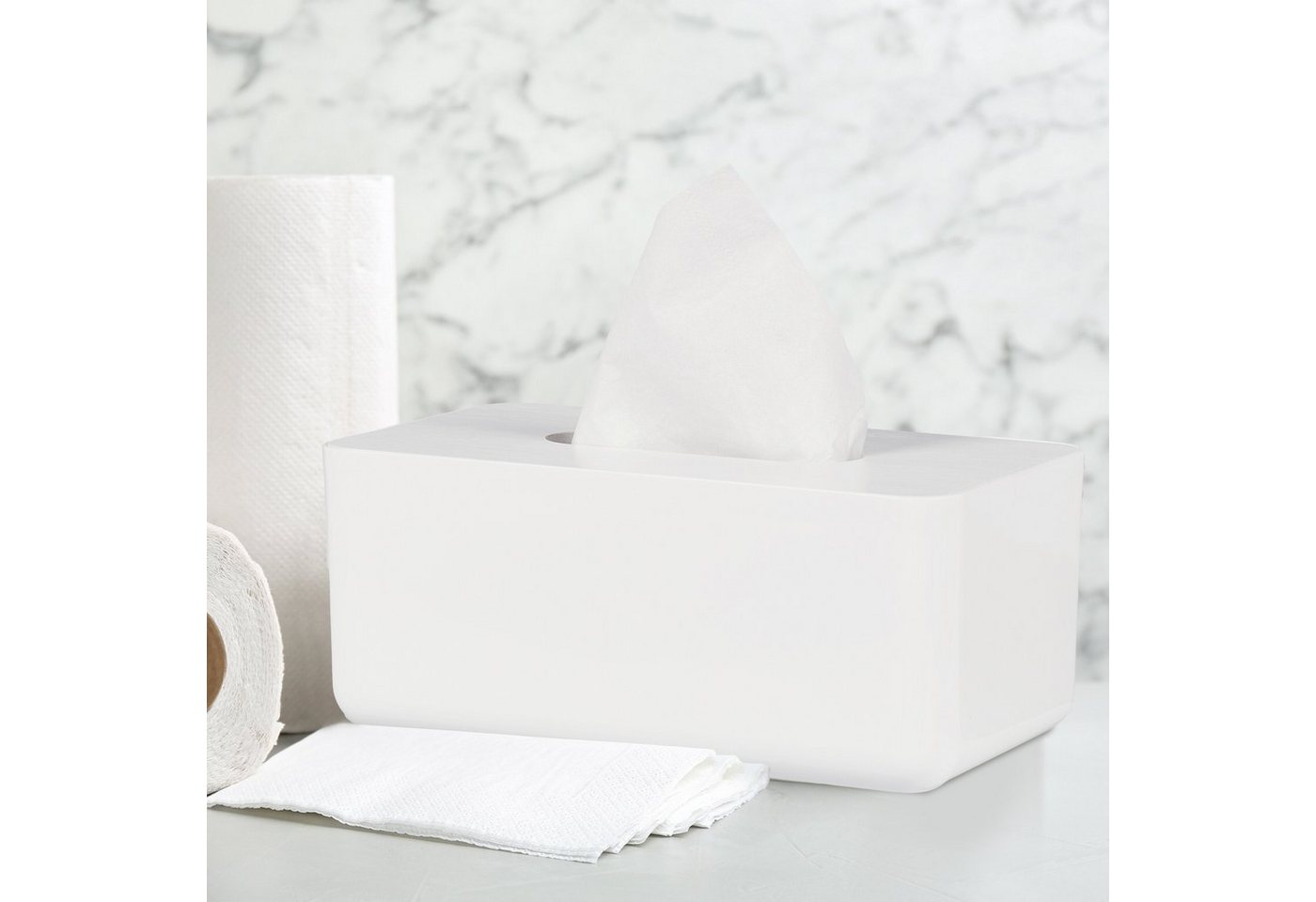 Thumbnail - relaxdays Papiertuchbox Tücherbox mit Bambusdeckel