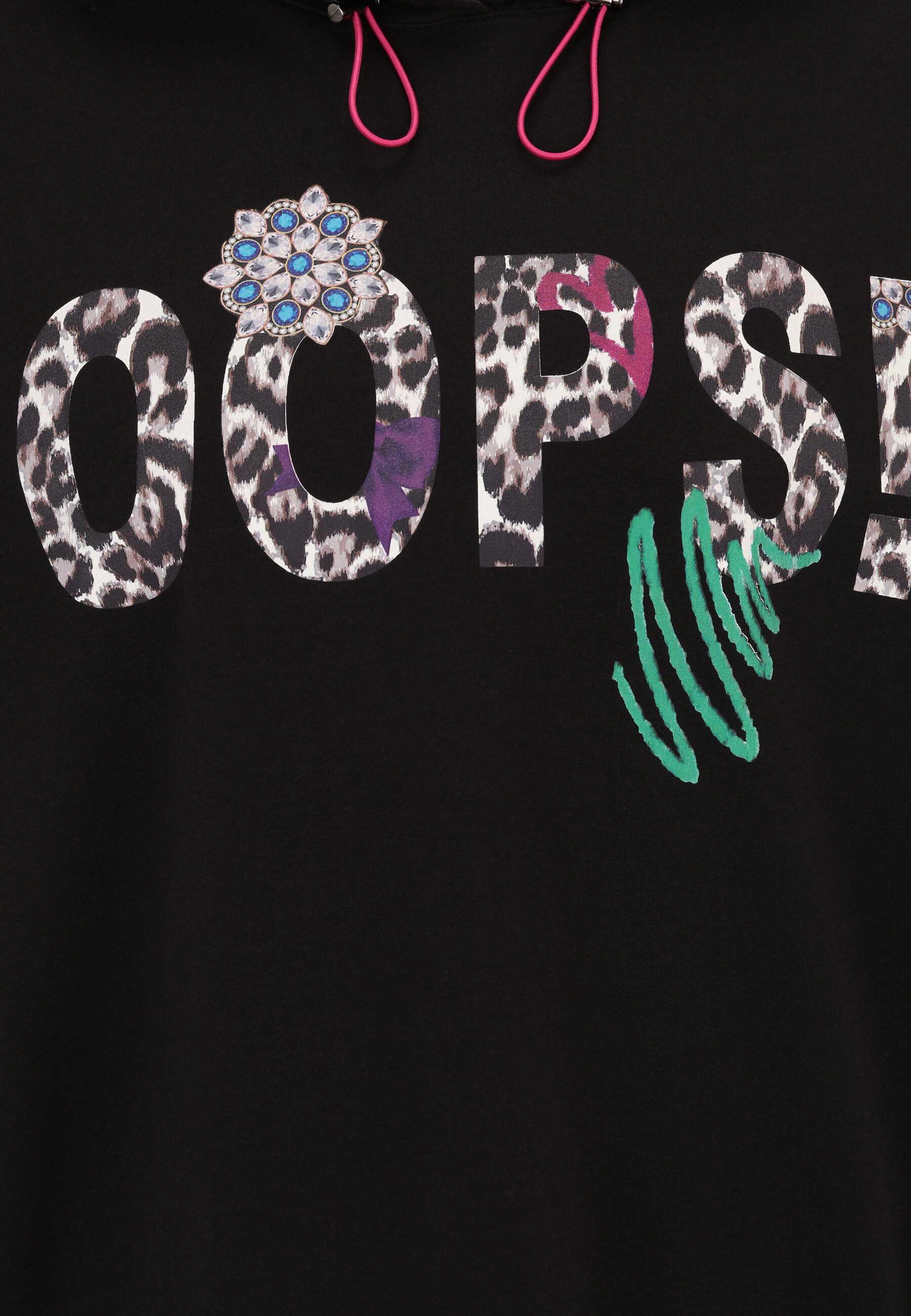 Doris Streich Kapuzenpullover mit Leo-Print