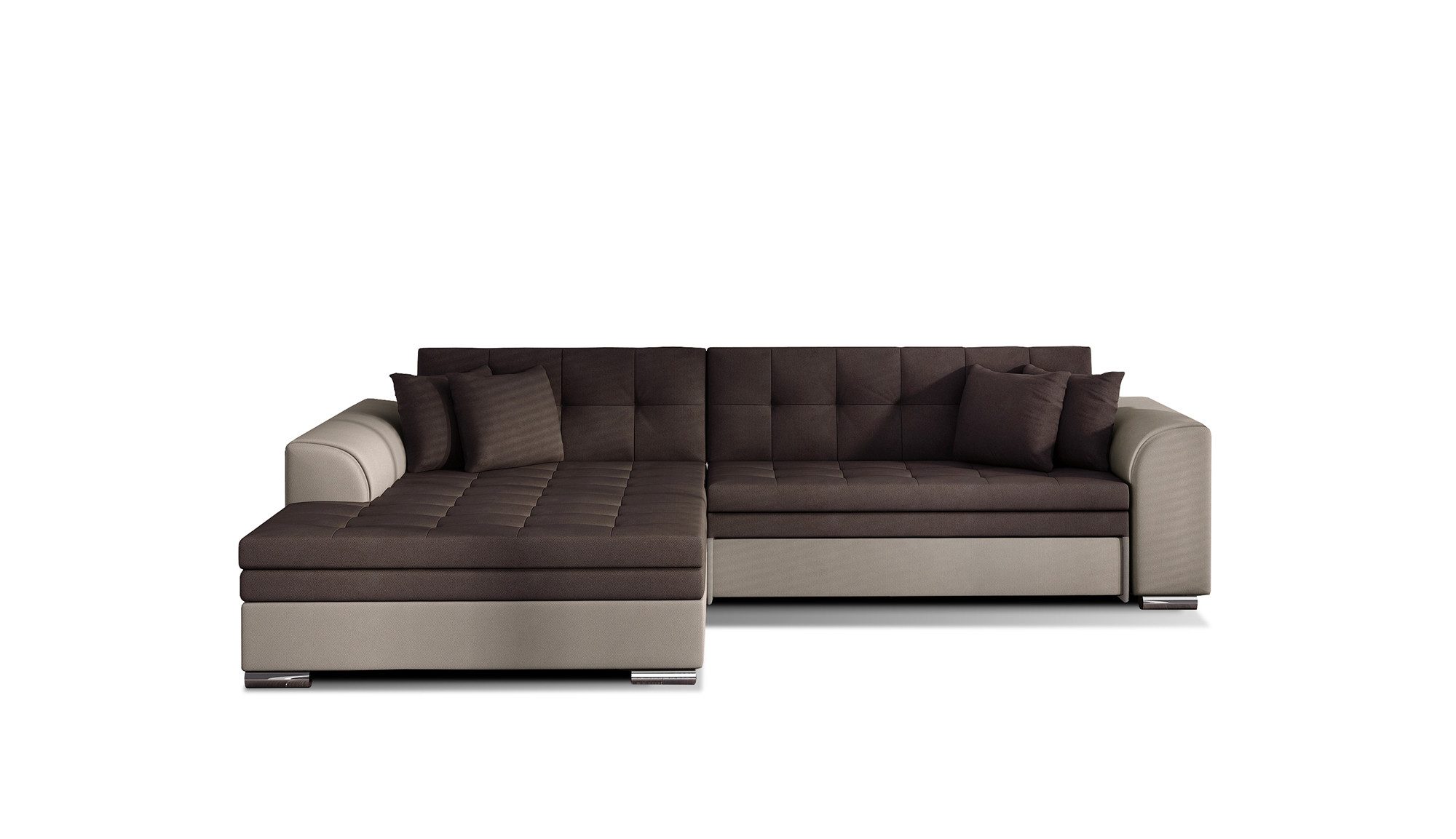 MF Design Ecksofa Ecksofa mit Schlaffunktion in Webstoff, Dolphin / false / Ja