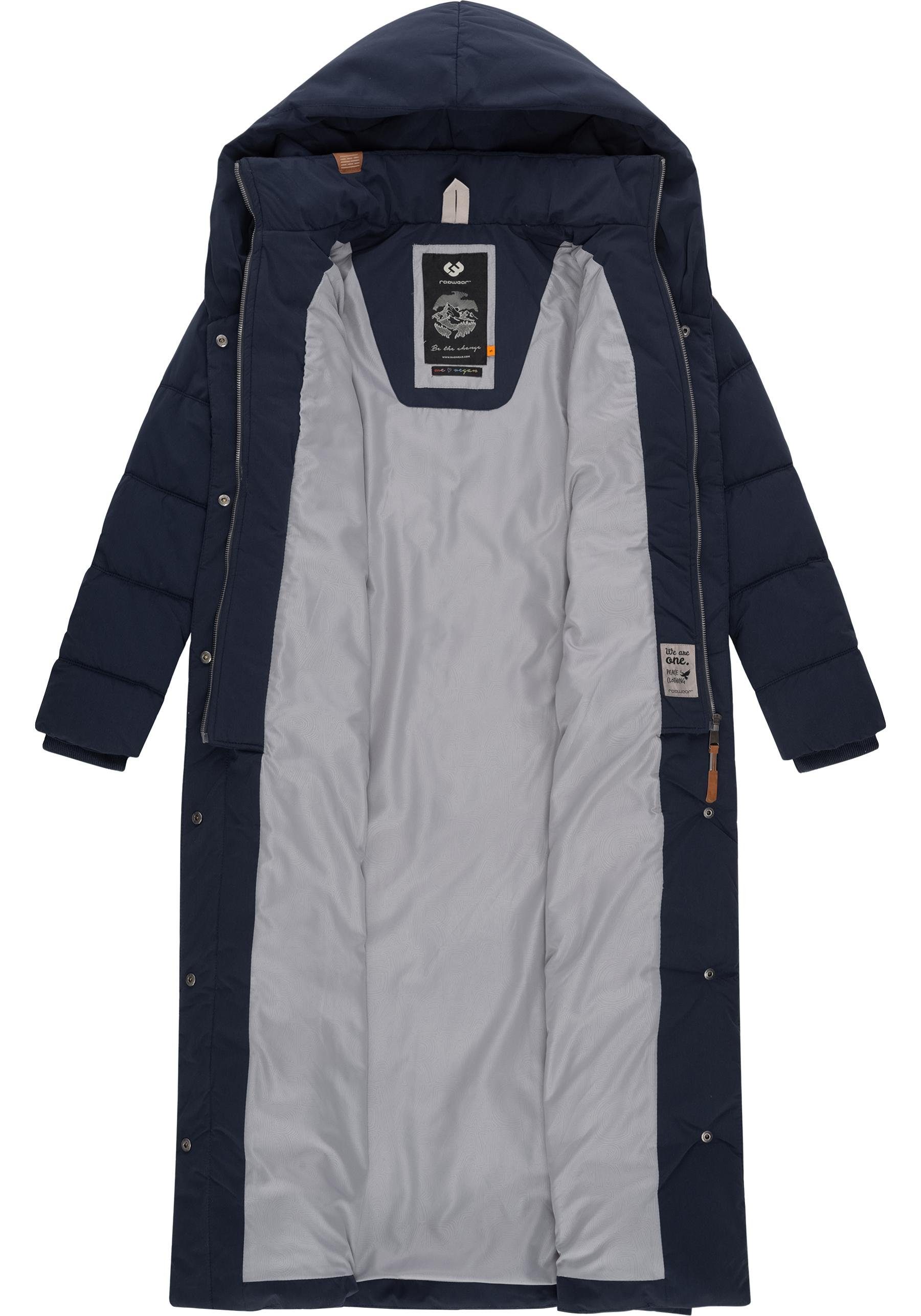 Ragwear Steppmantel Natalka Extralong Gesteppter Damen Mantel mit Kapuze – Bild 5 von 5