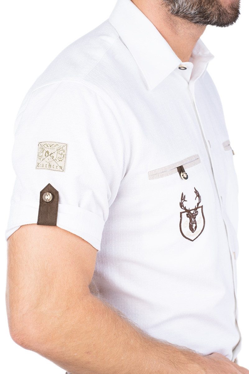 Orbis Textil GmbH & Co. KG Trachtenhemd Trachtenhemd - ANDREAS - weiß günstig online kaufen
