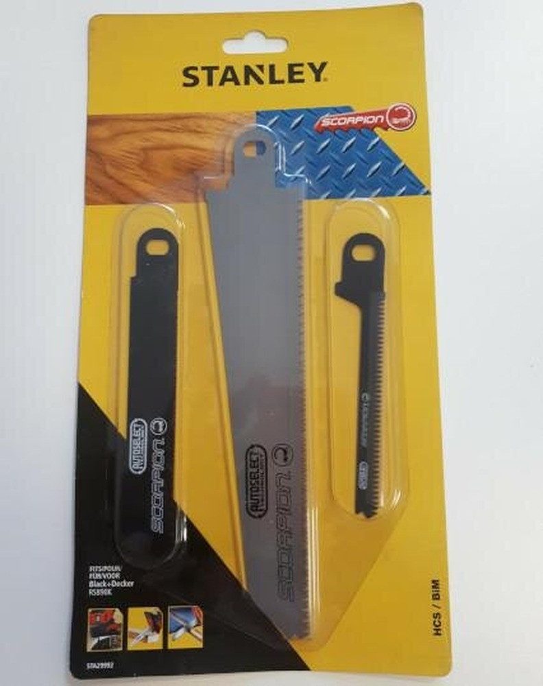 STANLEY Sägeblatt STANLEY SCORPION SÄGEBLÄTTER FÜR HOLZ UND METALL, 3-TEILIG