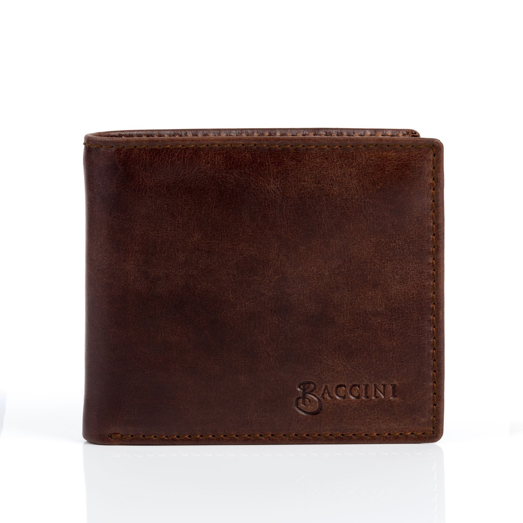 BACCINI Geldbörse LEANDRO, Portemonnaie Echtleder für Herren, Wallet, Brieftasche vintage braun