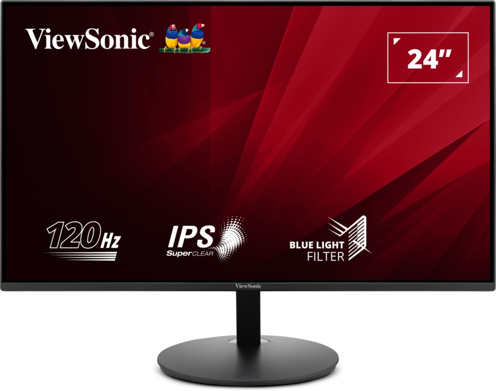 Viewsonic VA24E1H Office - 24" (61 cm) - IPS-Panel, 120Hz HDMI, VGA-Eingänge,... TFT-Monitor (1920 x 1080 px, Full HD, 5 ms Reaktionszeit, 120 Hz, IPS)