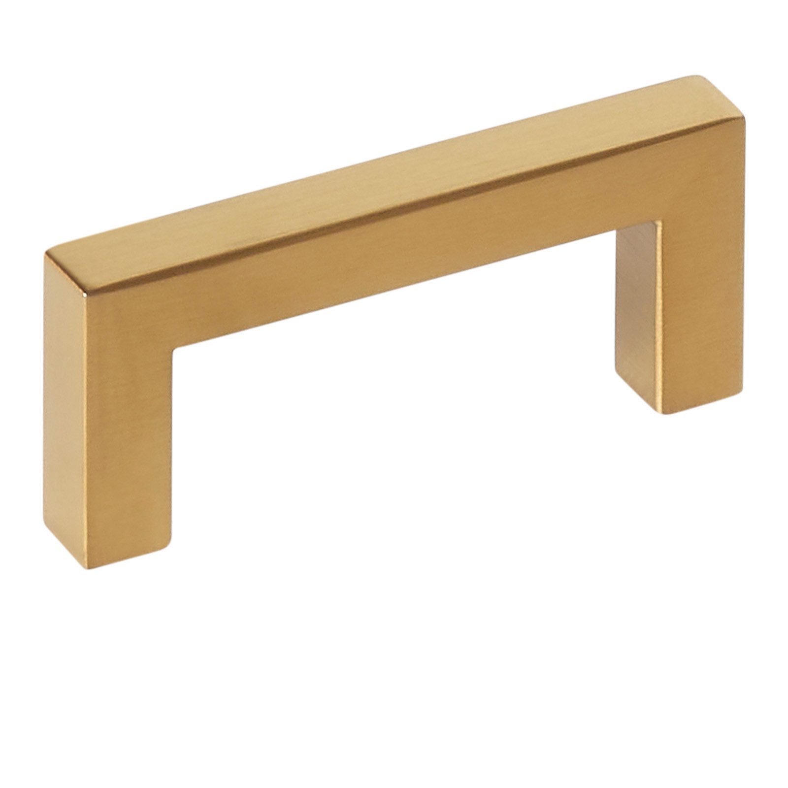 SO-TECH® Möbelgriff Stangengriff E8, aus echt Edelstahl, Profil eckig 10x10 mm (1-St), goldfarbig, Bohrlochabstand 64 mm, mit Schrauben