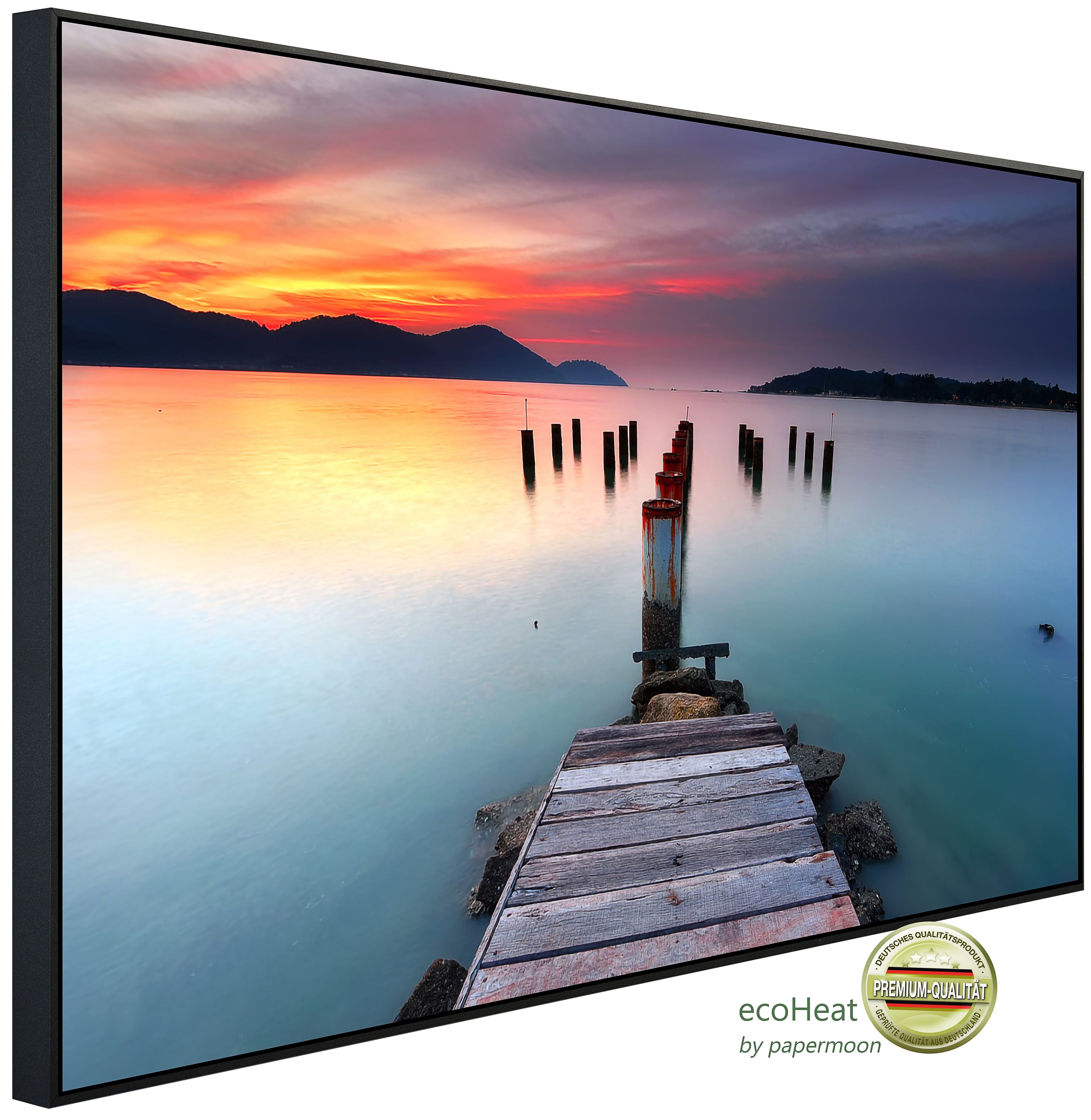 Papermoon Infrarotheizung INFRAROT-BILD-HEIZUNG, See, TÜV-Rheinland/GS zertifiziert, angenehme Strahlungswärme