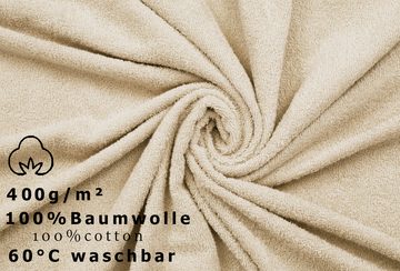 Betz Badetücher 3 Stück Badetuch groß XXL Saunatücher Strandtücher Dresden 100x160 cm, 100% Baumwolle (Set, 3-St), Farbe sand