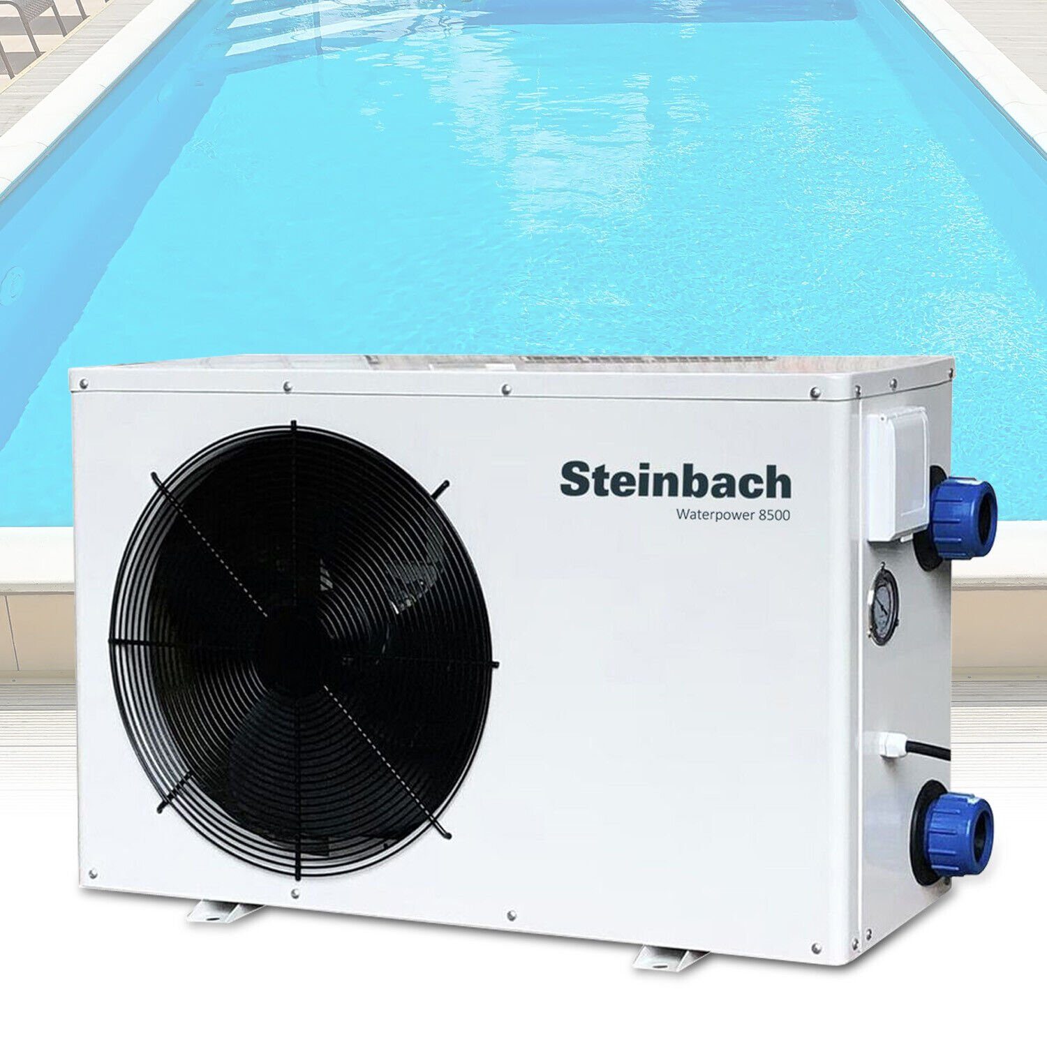 Steinbach Pool Pool-Wärmepumpe Swimming Pool Luft-Wärmepumpe Waterpower "8500"