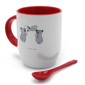 Mr. & Mrs. Panda Tasse Koalas Feiern - Weiß - Geschenk, Tasse, Kaffeetasse, Liebe, Tasse mit, Keramik, Keramik-Löffel inklusive
