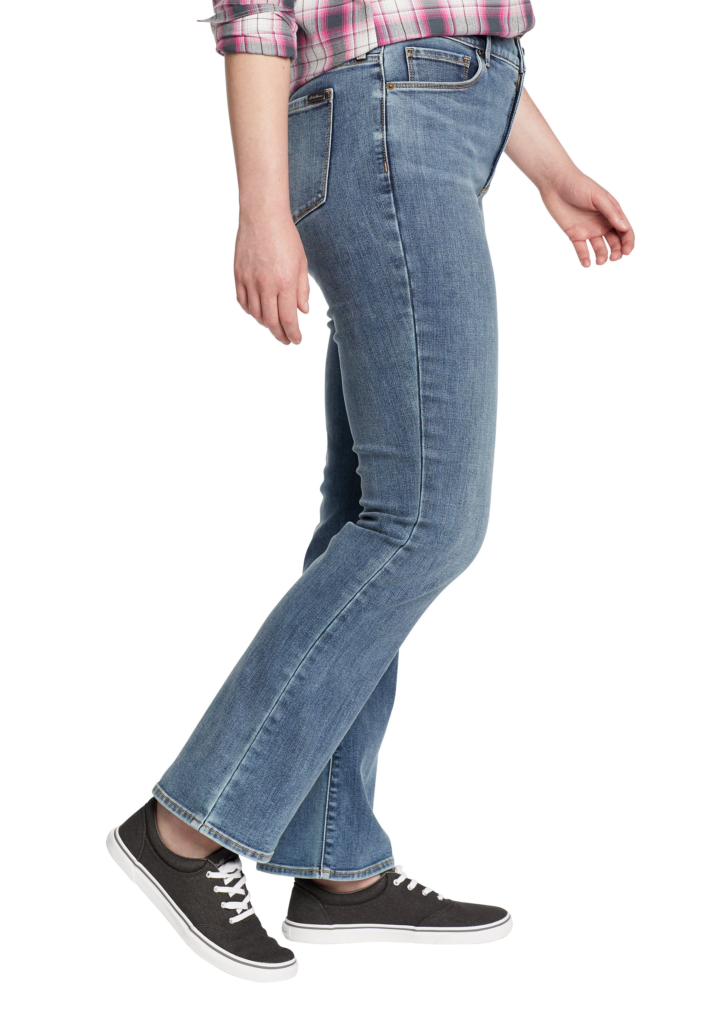 Jeans Voyager Rise Eddie Bauer Bootcut - High Atlasblau Bootcut-Jeans -