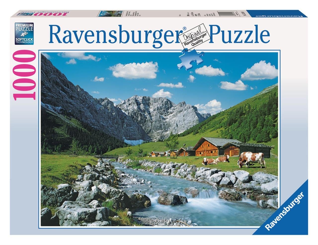 Ravensburger Puzzle Pz. Karwendelgebirge Österreich 1000 Teile, Puzzleteile