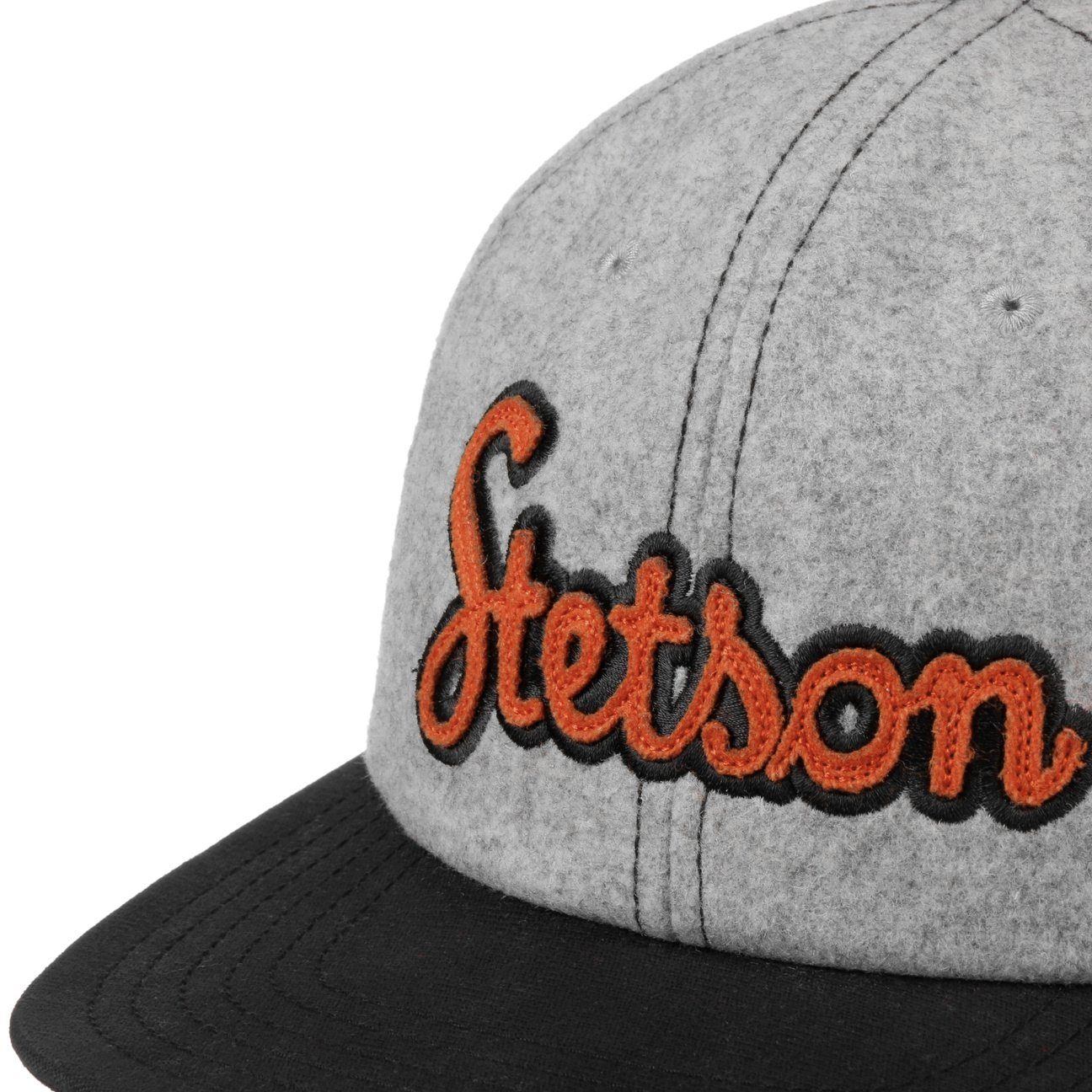 (1-St) grau Stetson Basecap Baseball mit Schirm Cap