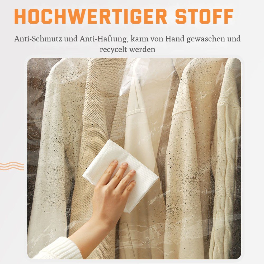 Abdeckung Abdeckhaube Staubschutz, JOYOLEDER Kleiderschutzhülle Cover Kleidersack (120/150/180/200cm) (Transparent Kleiderständer