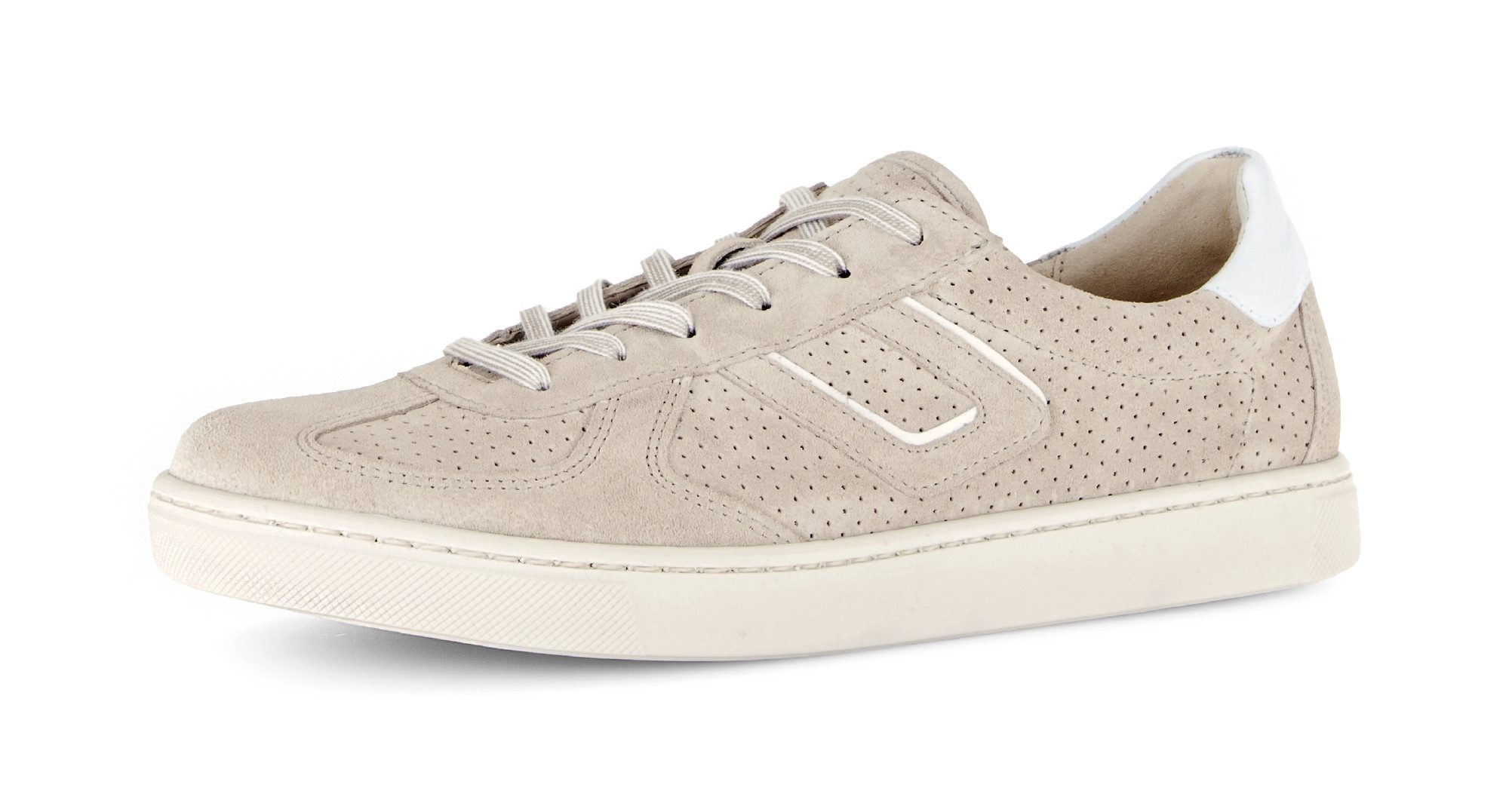 Gabor DAVOS Sneaker, Freizeitschuh, Halbschuh, Schnürschuh mit Lochmuster, Weite H