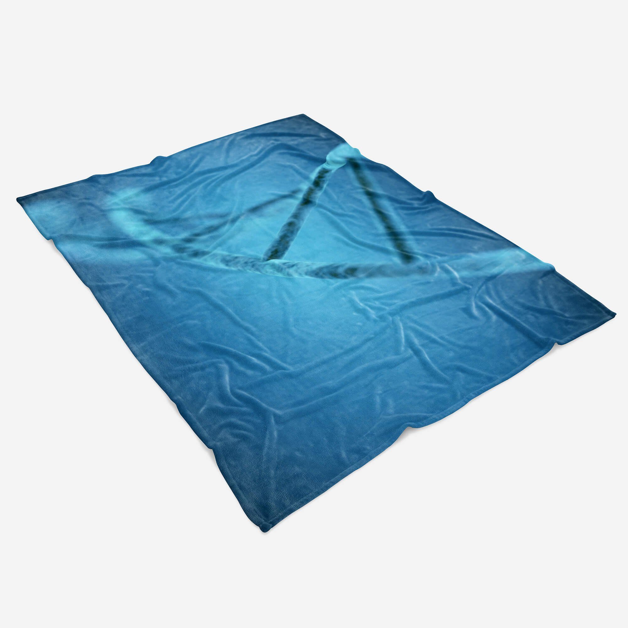 Makro DNA Sinus Art Fotomotiv Handtücher (1-St), mit Blau Kuscheldecke Handtuch Strandhandtuch Saunatuch Handtuch Baumwolle-Polyester-Mix Kunst,