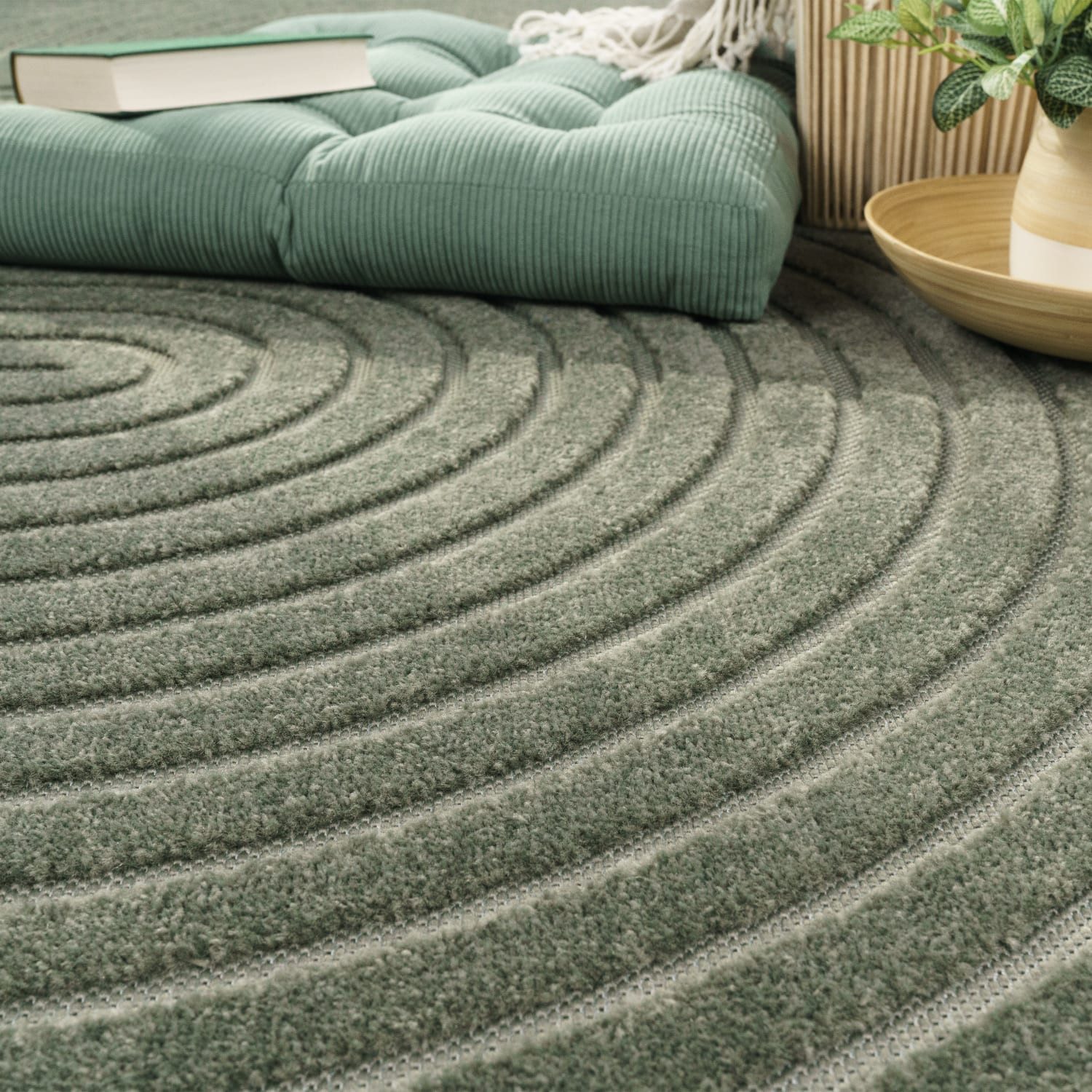Teppich Struktur Wohnzimmer schmutzabweisend Teppich Kurzflor
