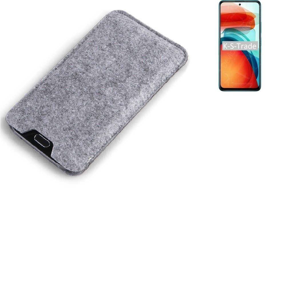 K-S-Trade Handyhülle für Xiaomi Redmi Note 10 Pro China, Filz Handyhülle Schutzhülle Filztasche Filz Tasche Case Sleeve
