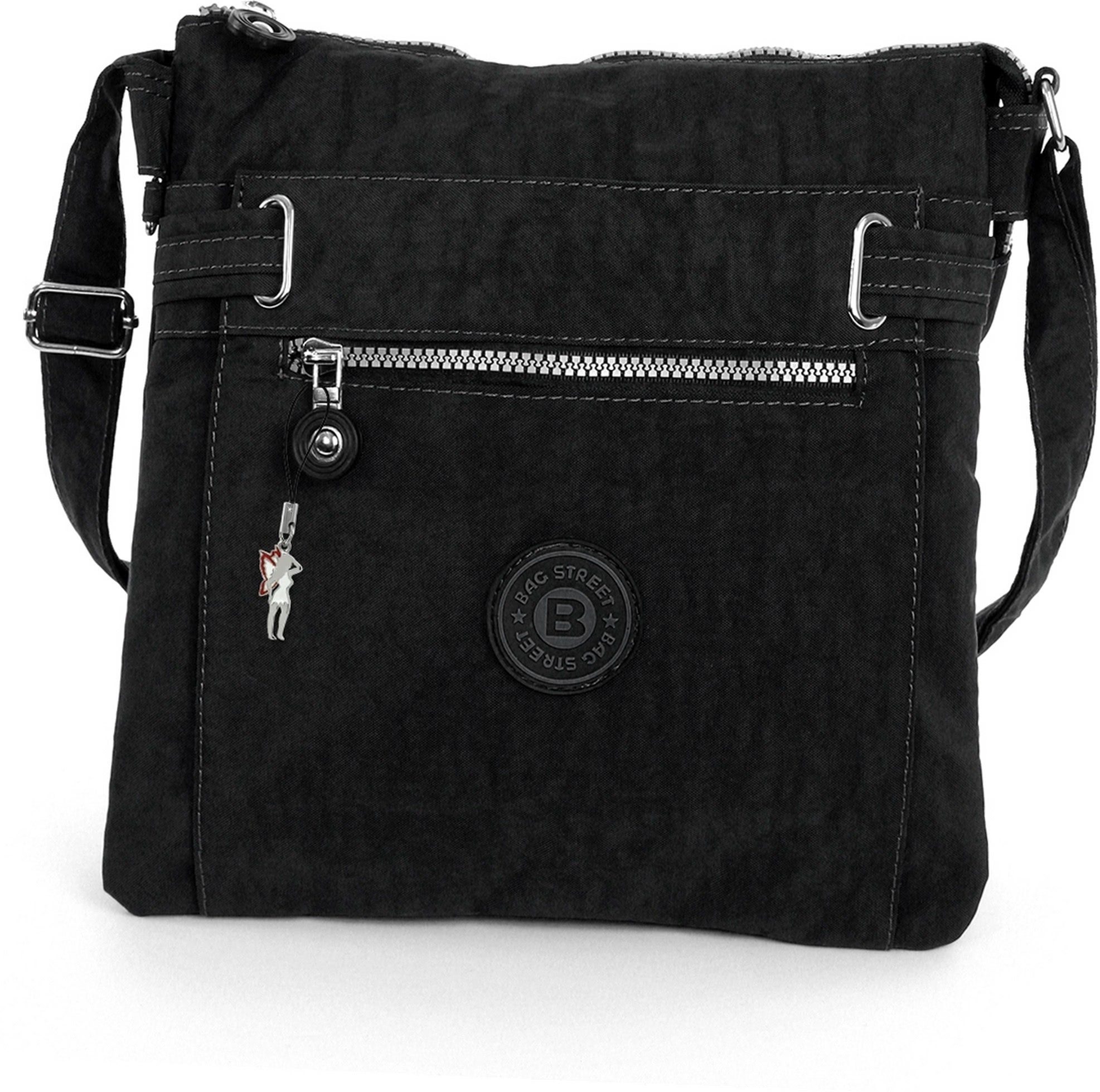 Jugend Umhängetasche BAG Nylon Textilnylon Tasche (Umhängetasche, Bag STREET Damenhandtasche Tasche strapazierfähiges Street Damen, Umhängetasche), schwarz