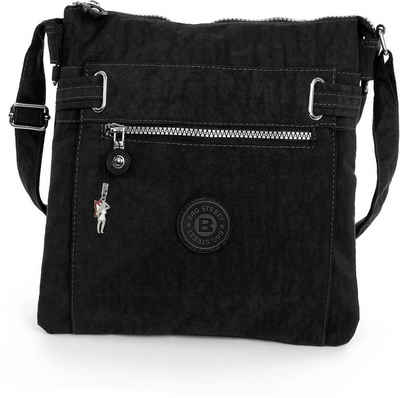 BAG STREET Umhängetasche Bag Street Nylon Tasche Damenhandtasche (Umhängetasche), Damen, Jugend Tasche strapazierfähiges Textilnylon schwarz