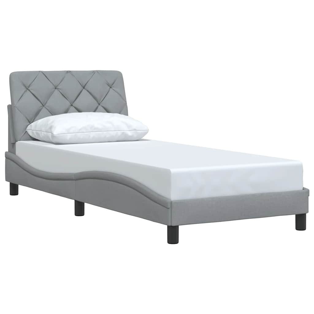 vidaXL Bett Bettgestell ohne Matratze Hellgrau günstig online kaufen