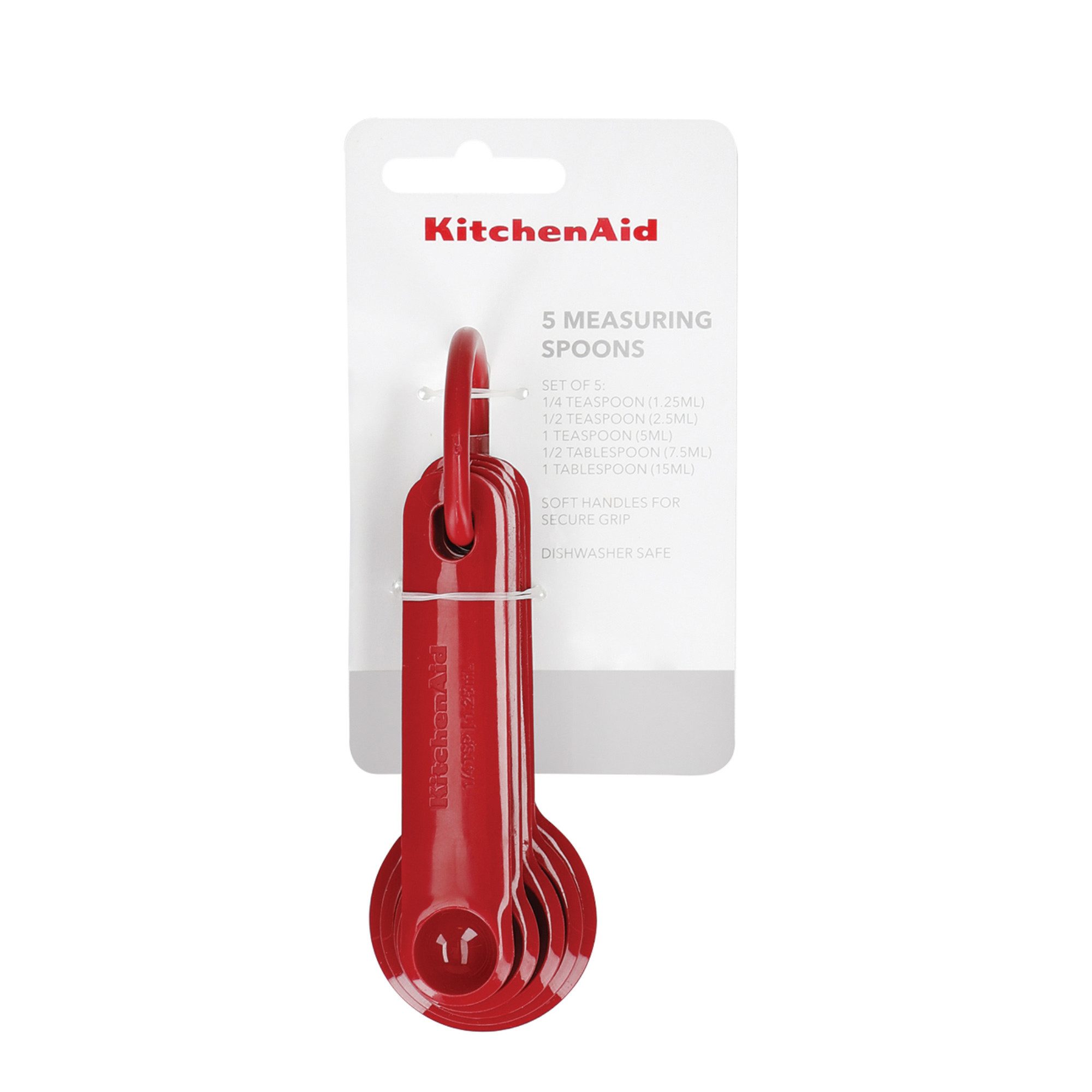 KitchenAid Messlöffel KQG057OHERE, (Set, 5-St., Enthält 5 Messlöffel zum Backen und Kochen), PLATZSPAREND