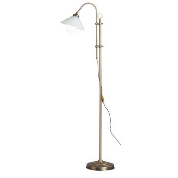 etc-shop LED Stehlampe, Leuchtmittel inklusive, Warmweiß, LED Bogen Leuchte Steh Stand Lampe Glas Strahler