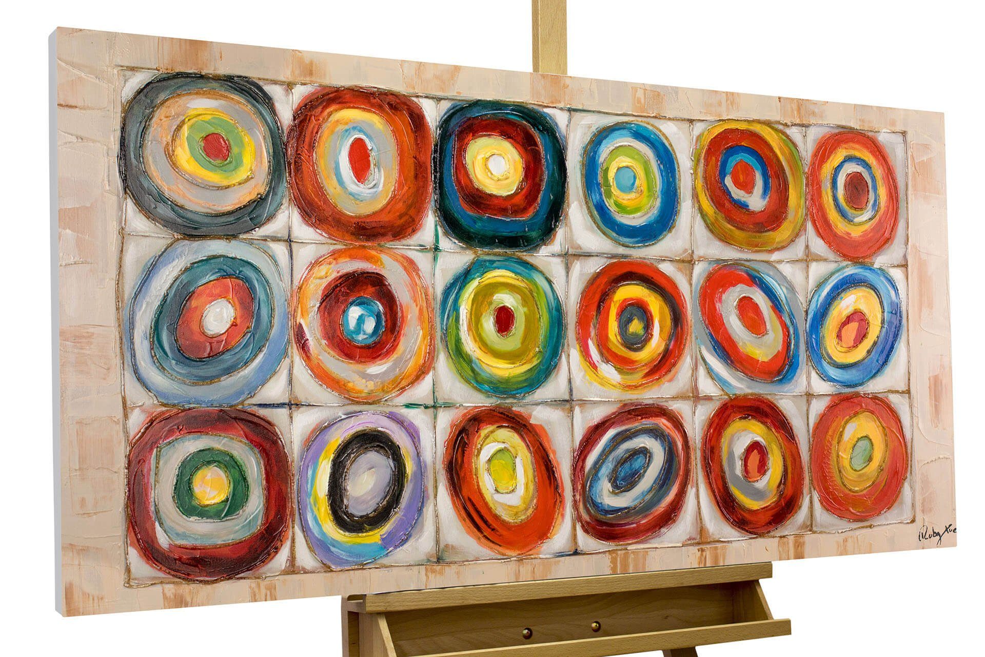 KUNSTLOFT Gemälde Kostbarkeiten 120x60 cm, Leinwandbild 100% HANDGEMALT Wandbild Wohnzimmer