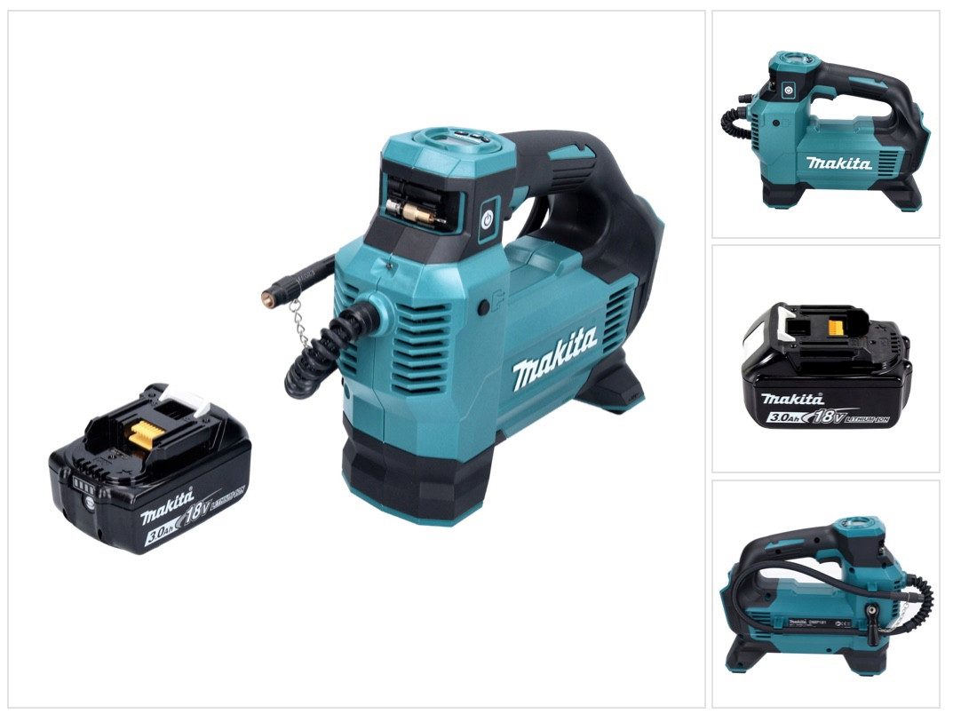 Makita Akku-Handkompressor DMP 181 F1 Akku Kompressor 18 V 11,1 bar + 1x Akku 3,0 Ah - ohne Lade