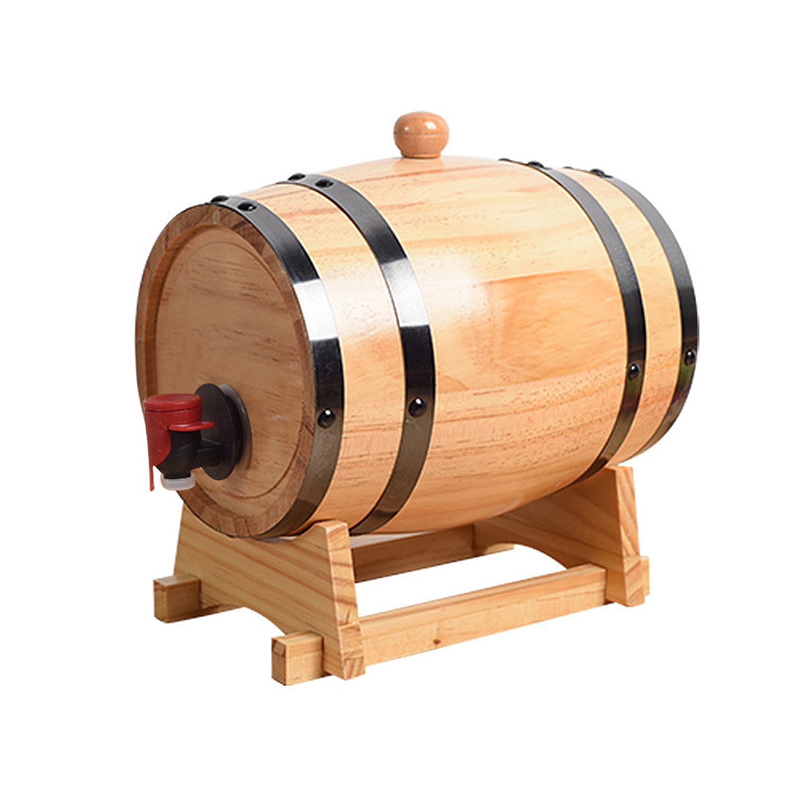 Weinfass Holzfass 3L Mit Zapfhahn - Eichenholz Fass Für Wein & Getränke
