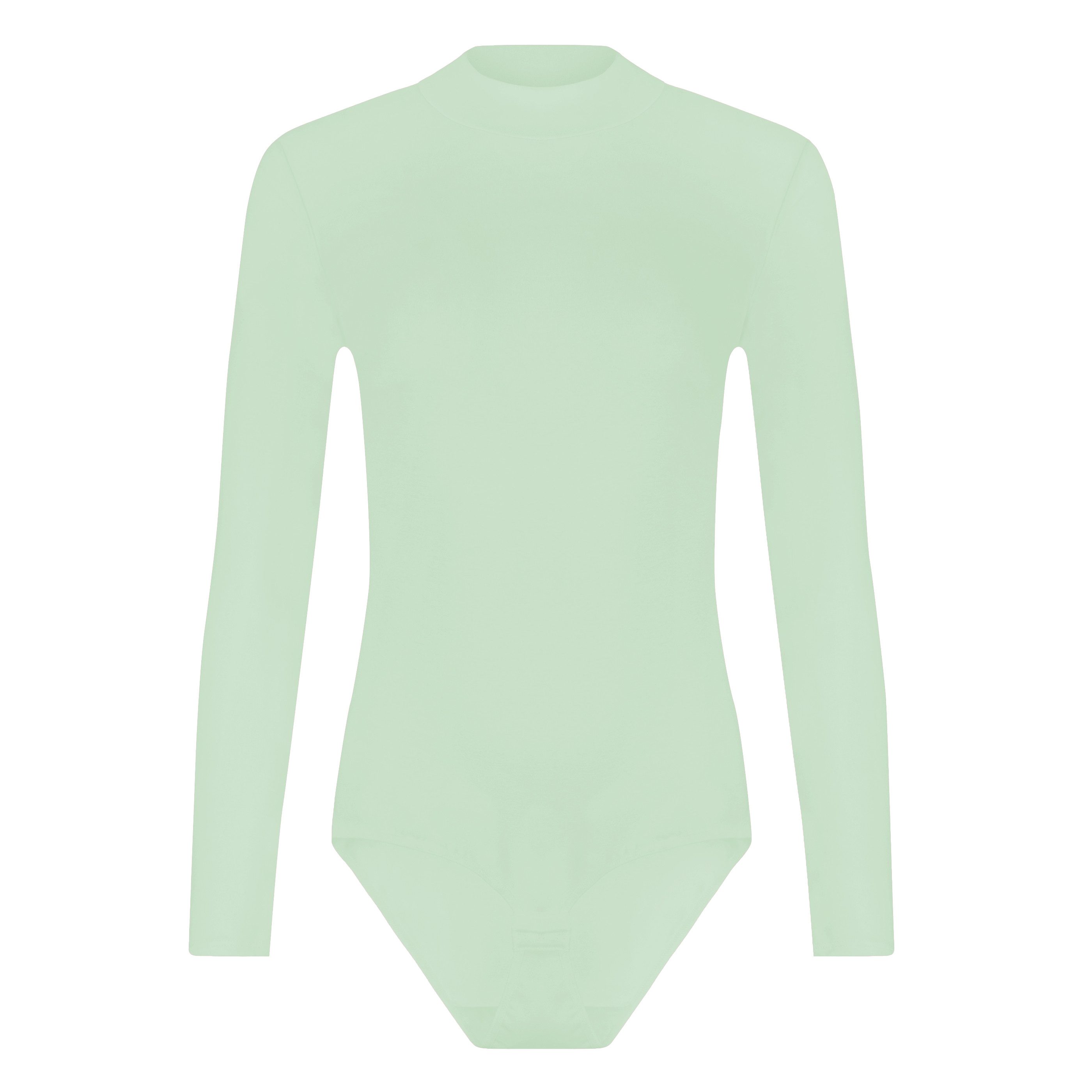 Evoni Body für Damen Langarm Blusenbody mit Halbkragen