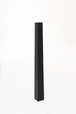 VIVANNO Bodenvase Bodenvase Standvase Fiberglas Schwarz Matt OBELISK - 11x11x120 cm