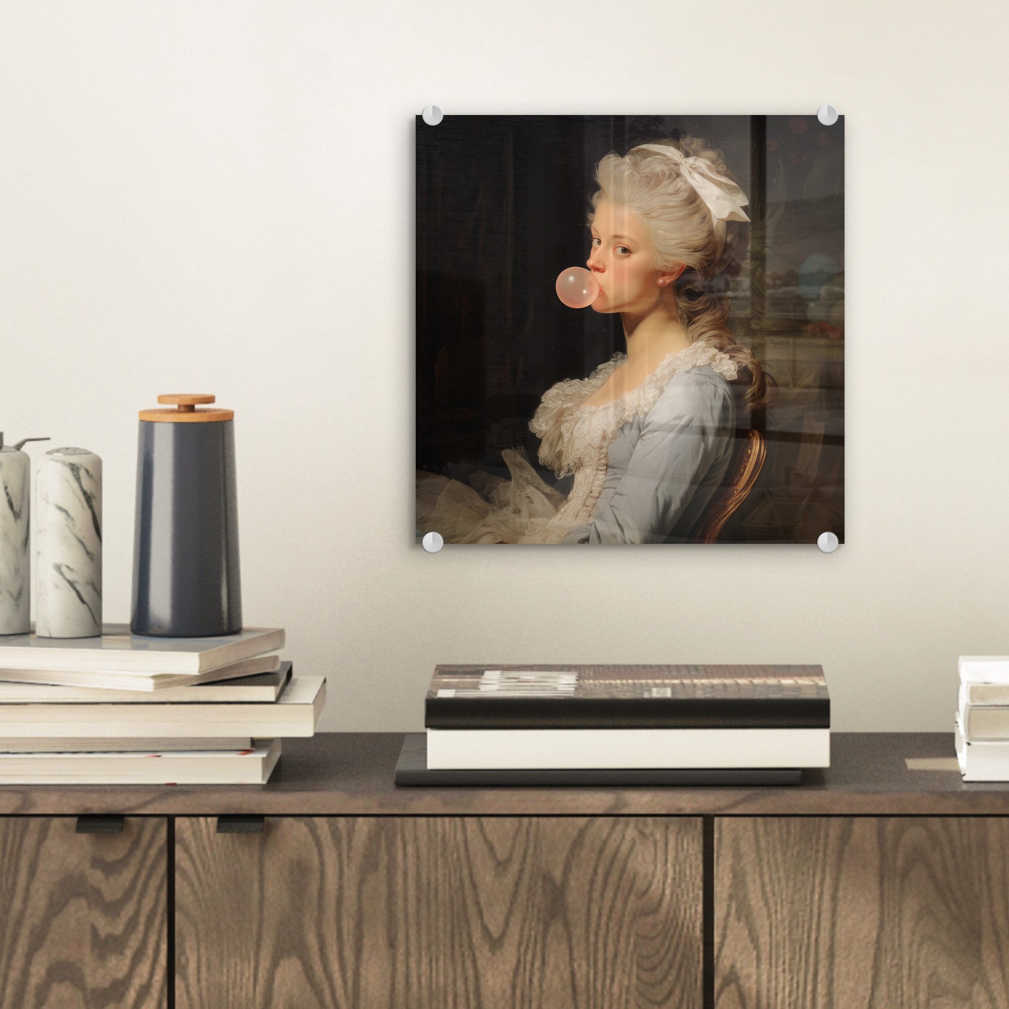 MuchoWow Acrylglasbild Frau - Barockes Kleid günstig online kaufen
