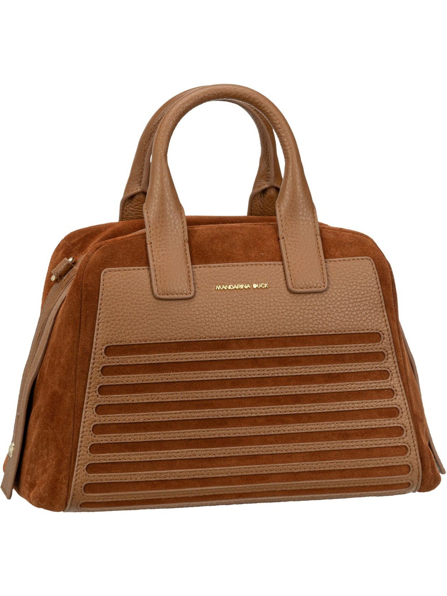 Mandarina Duck Handtasche I-Con Velvet Medium Tote KJT03, Bowling Bag Caramel Cafe | Handtaschen