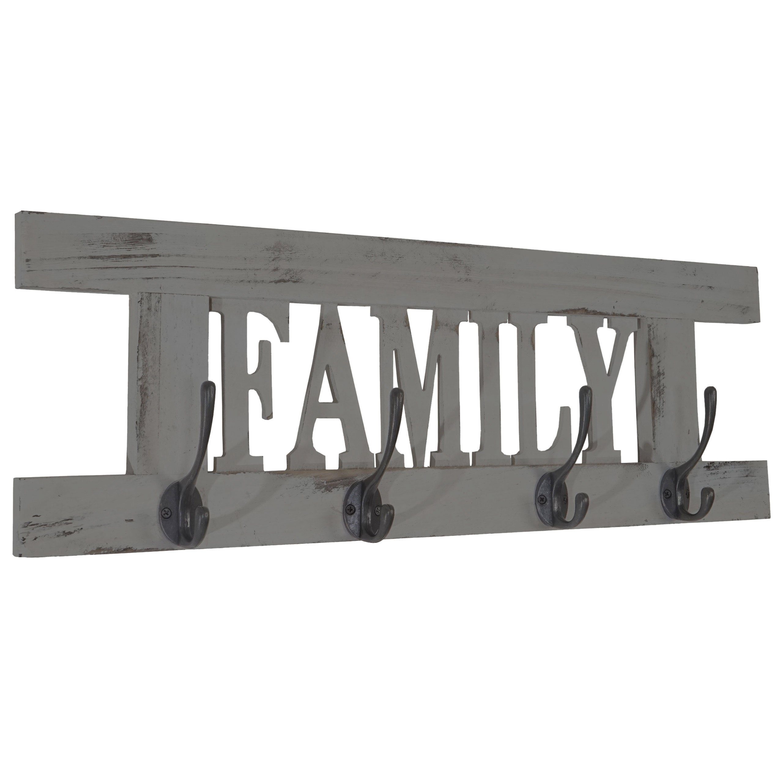 MCW Wandgarderobe C60 Family Shabby-Look Grau Shabby günstig online kaufen