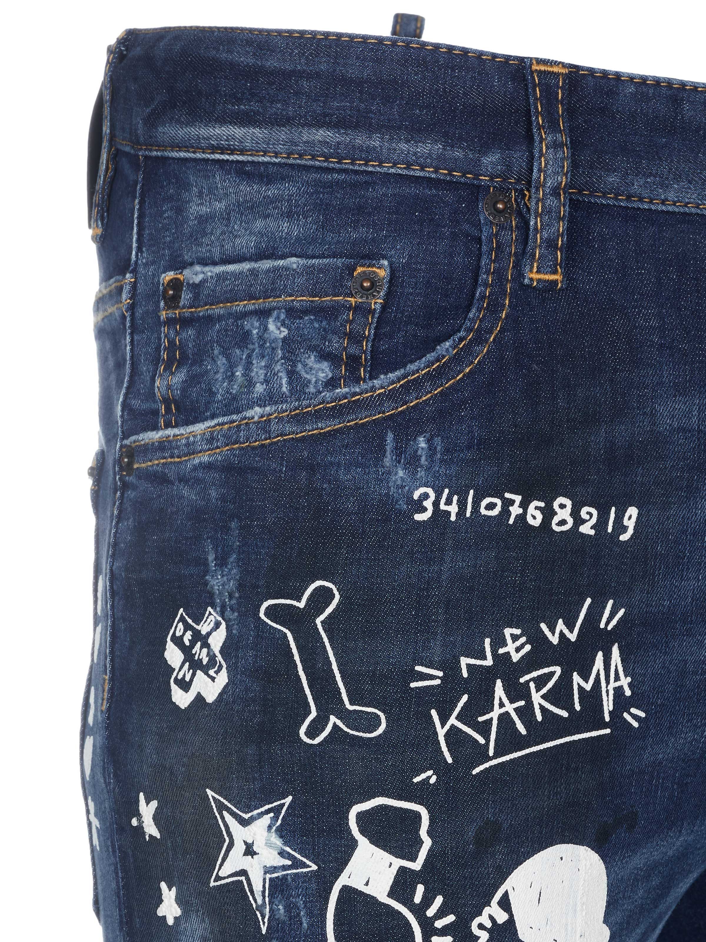 Dsquared2 Slim-fit-Jeans Dsquared2 Skater Jeans blau