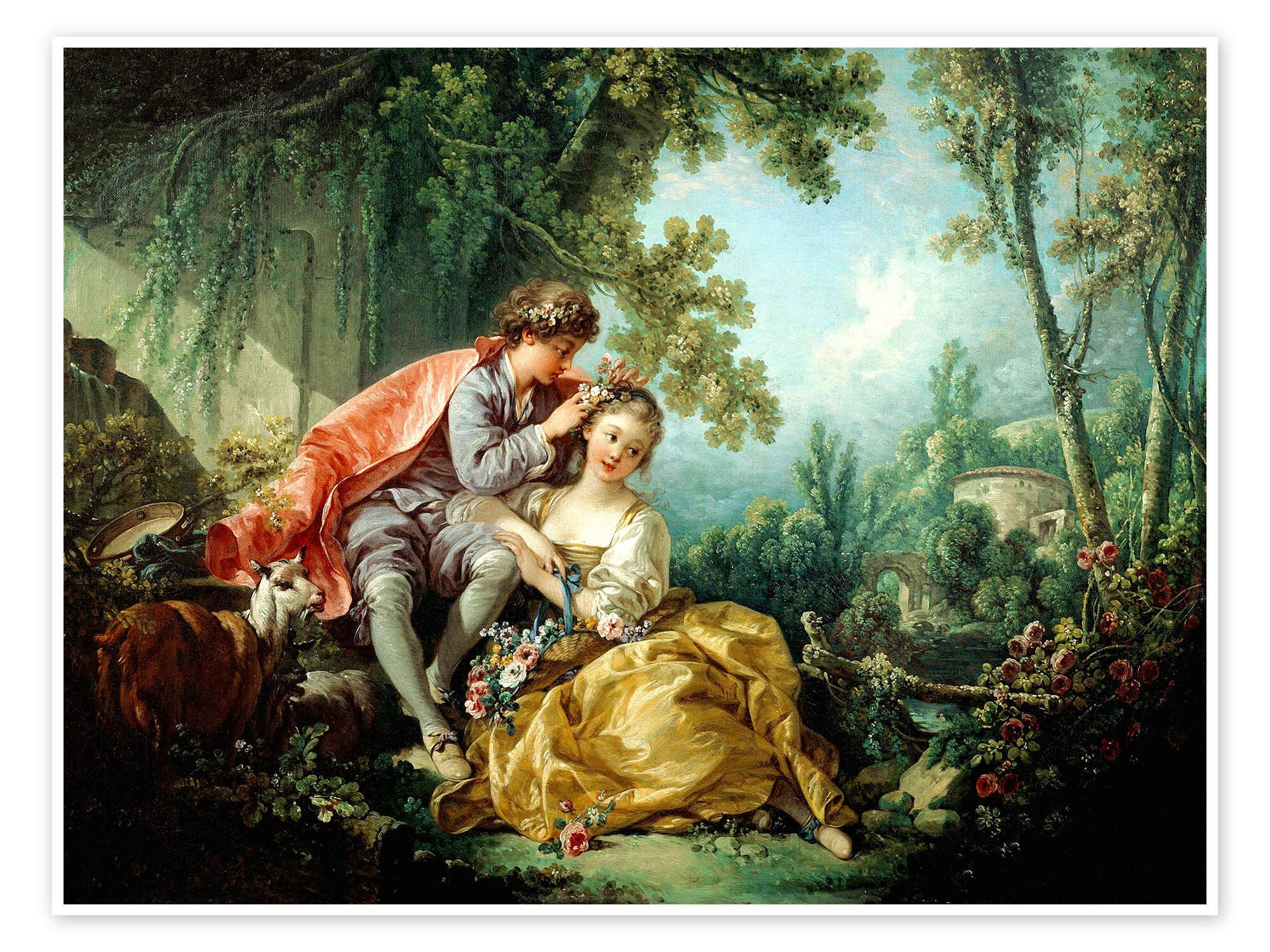 Posterlounge Wandbild Der Frühling, François Boucher, erhältlich als Плакат, Leinwandbild, Wandsticker oder Acrylglasbild