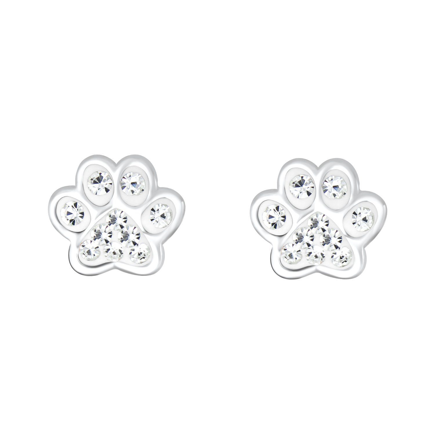 ALEXANDER YORK Paar Ohrstecker PFOTE I weiß, 2-tlg., 925 Sterling Silber günstig online kaufen