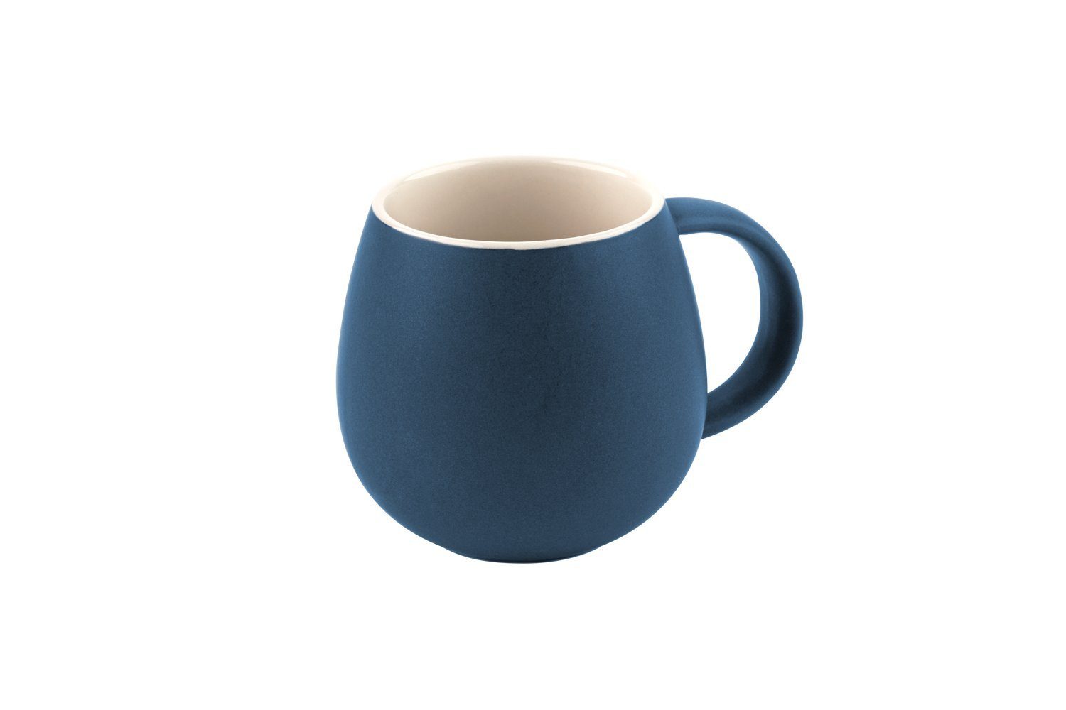 Sallys Tasse Belly Mug, handgemacht aus 400 ml, langer Wärmespeicher durch 100 % Steingut Night Blue | Teetassen