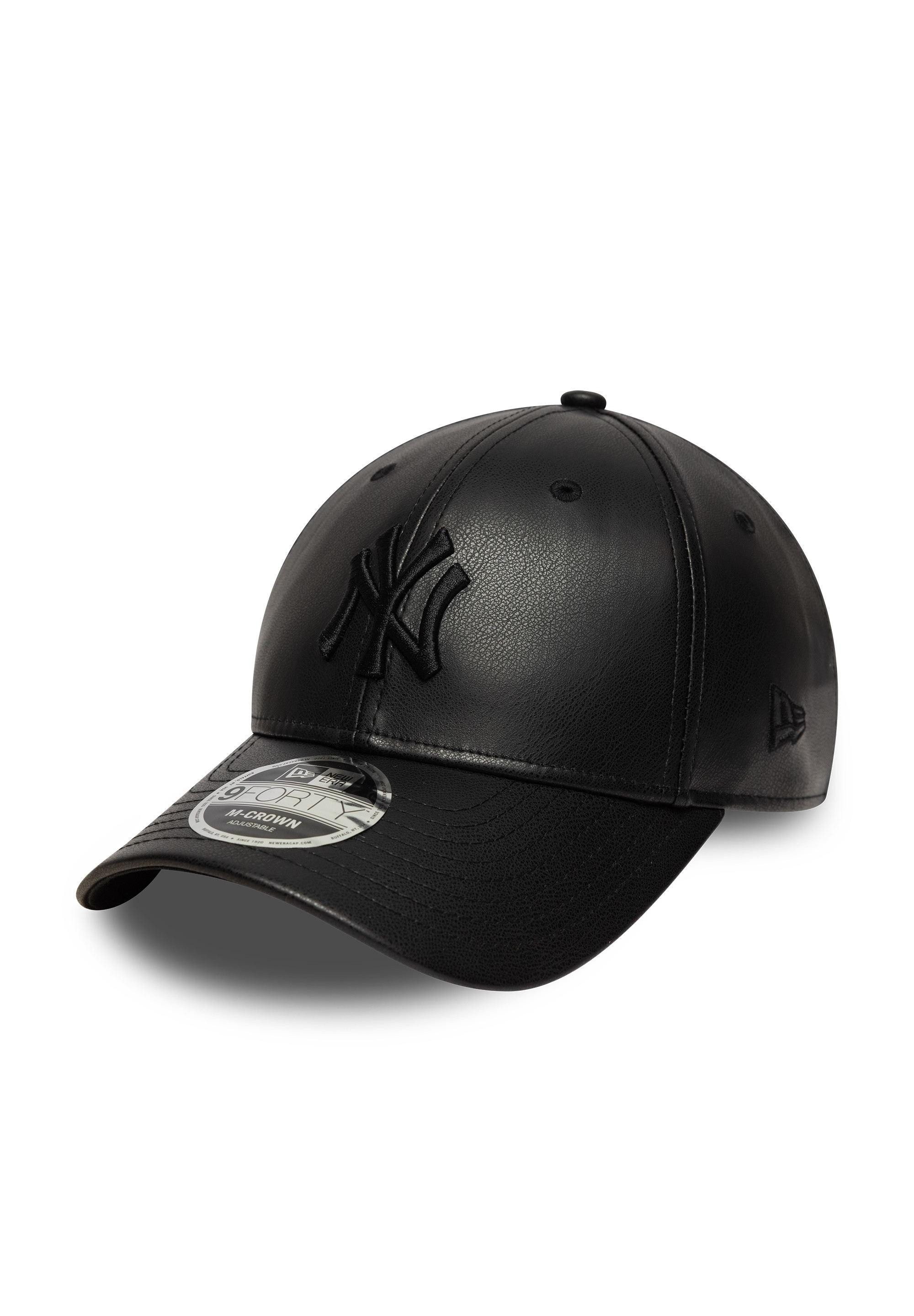 New Era Baseball Cap New York Yankees New Era PU 9Forty M-Crown Cap Kunstleder Schwarz (1-St)