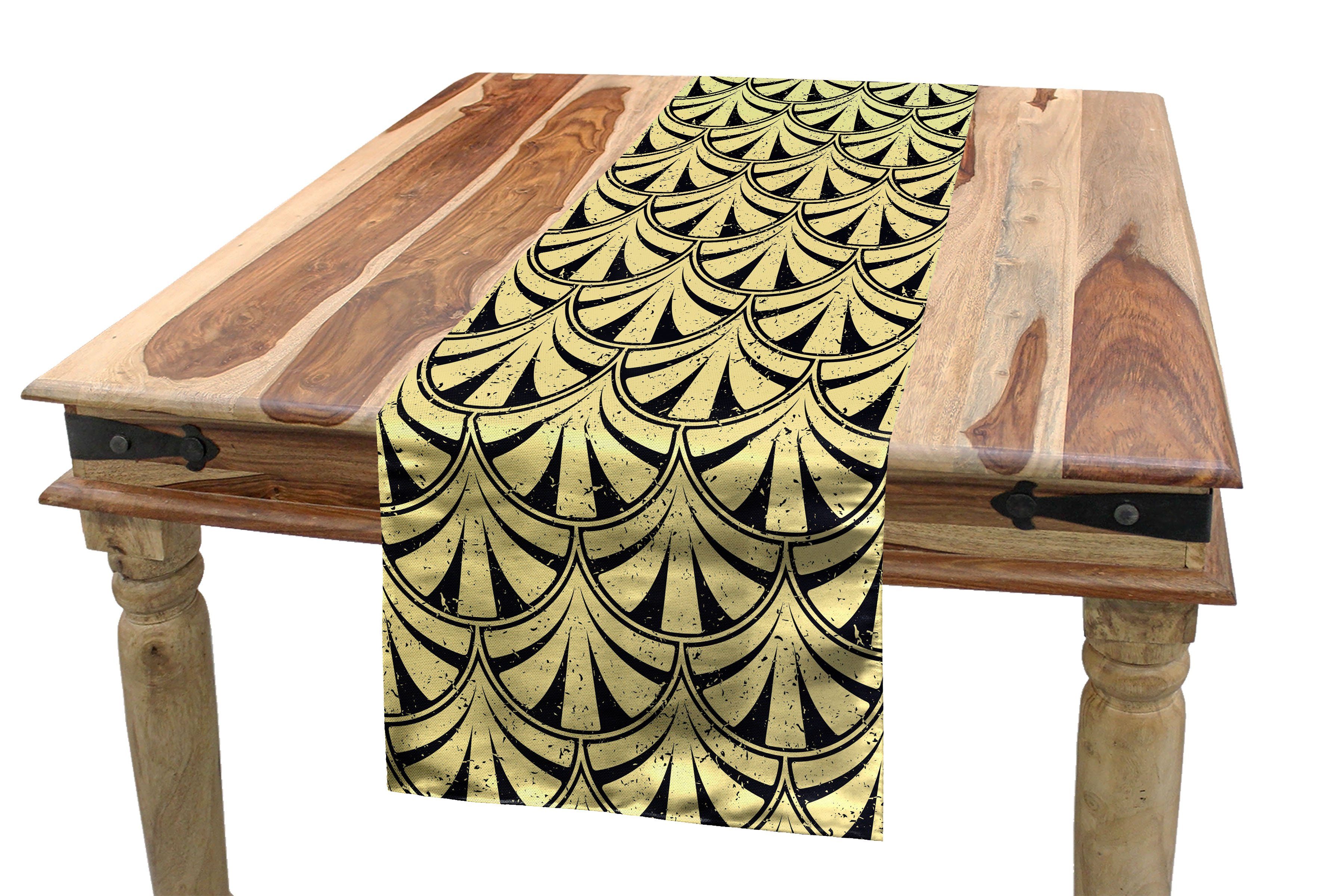 Abakuhaus Tischläufer Esszimmer Küche Rechteckiger Dekorativer Tischläufer, Modern Grunge Royal Style Retro