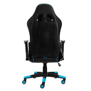 Hyrican Gaming-Stuhl "Striker Copilot" schwarz/blau, Kunstleder, ergonomischer Gamingstuhl, Bürostuhl, Schreibtischstuhl, geeignet für Jugendliche und Erwachsene