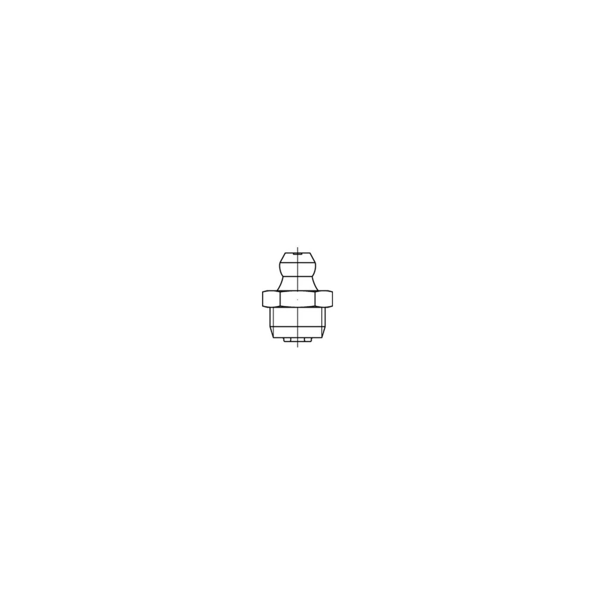 Contorion Gewindenippel DIN 71412 Kegelschmiernippel A 4 M 10 x 1 SW 11 Sechskant A 4 25 Stk